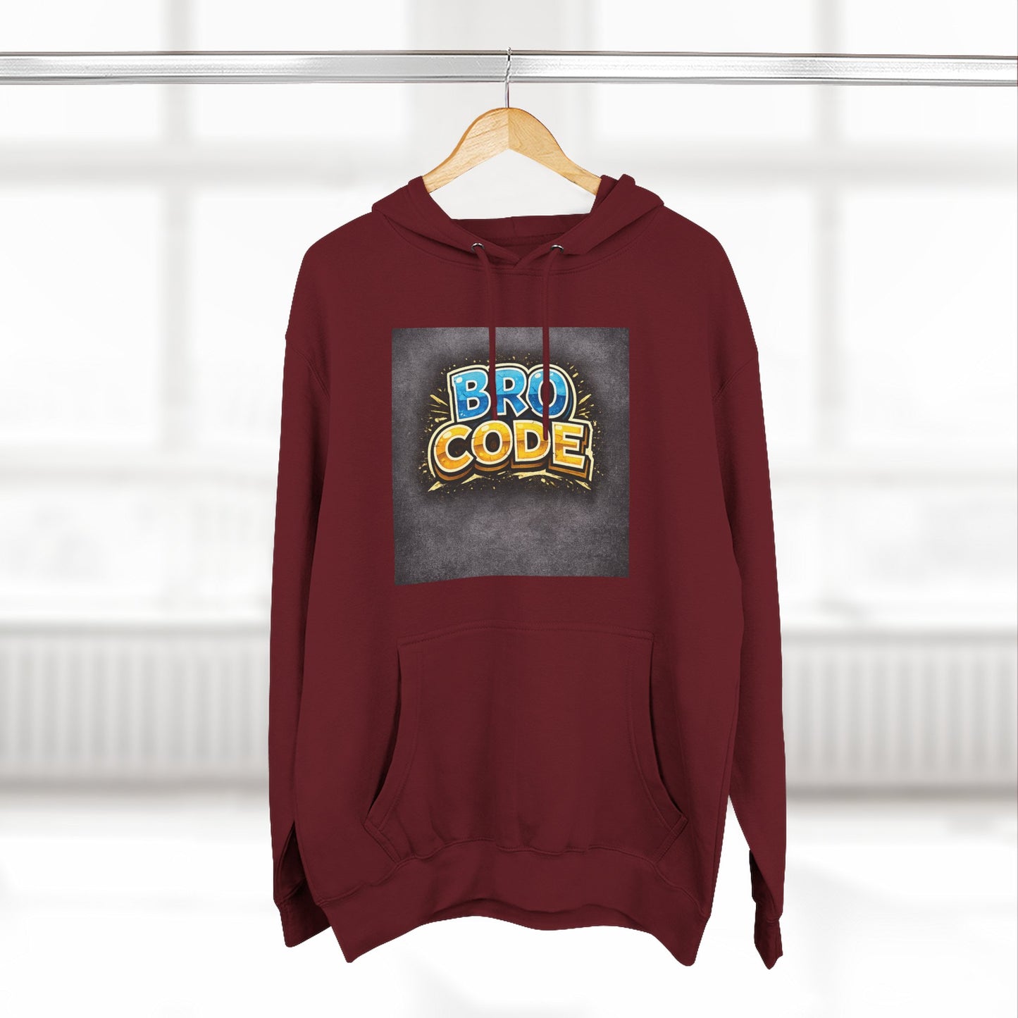 Bro Code Hoodie — Funny Streetwear Pullover with Bold Graffiti Logo