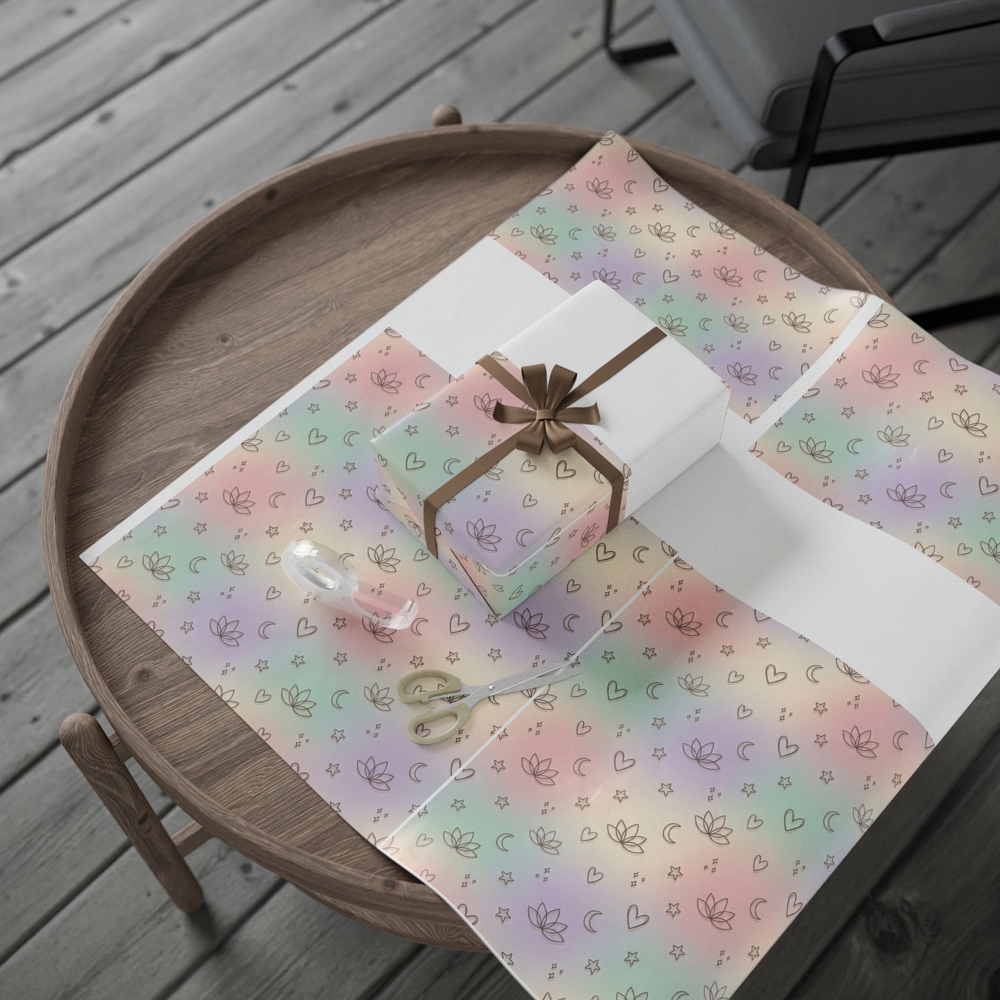 Pastel Magic Wrapping Paper — Cute Hearts, Moons & Stars Gift Wrap