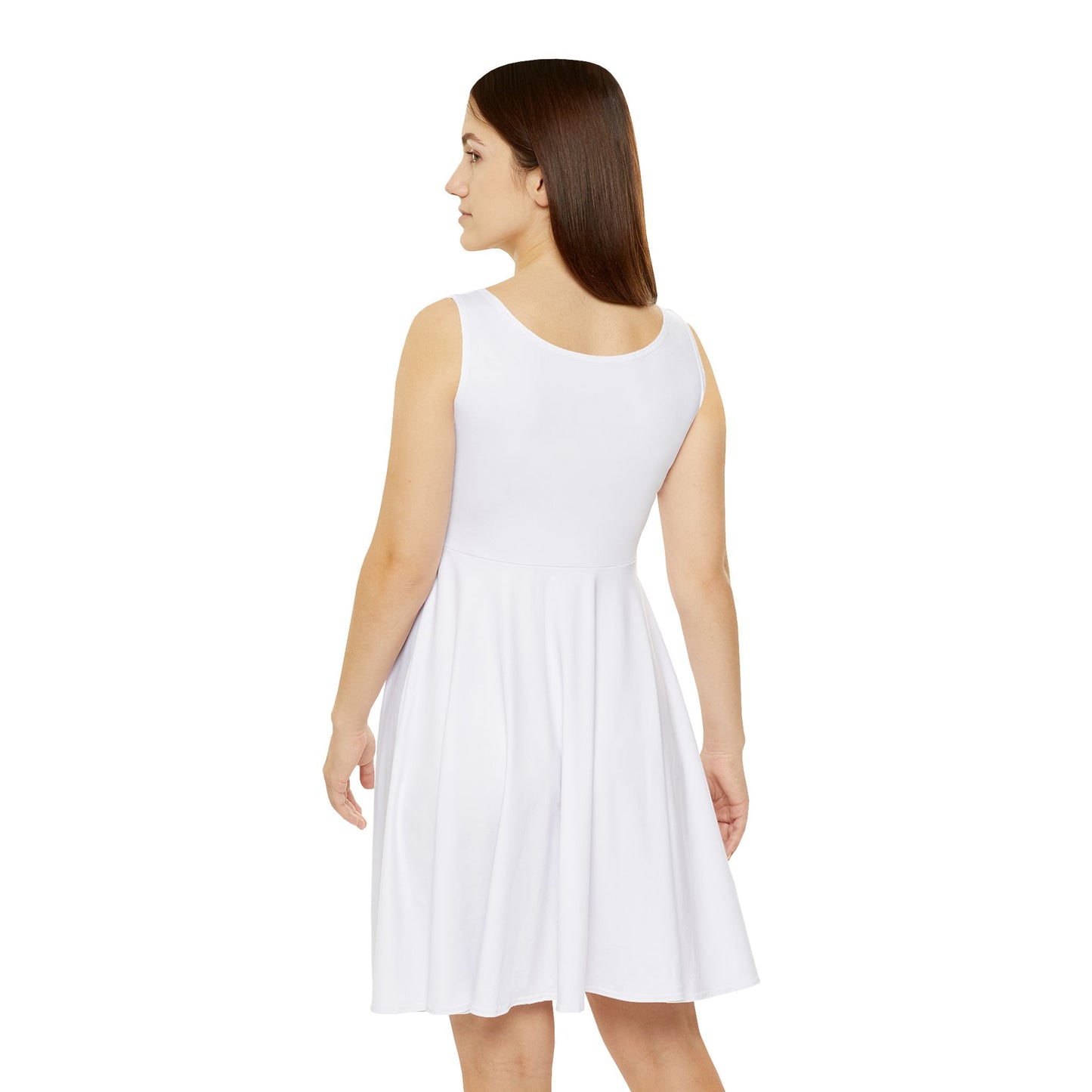 Skater Dress — “Unbothered Energy Only” Retro Text Casual Dress