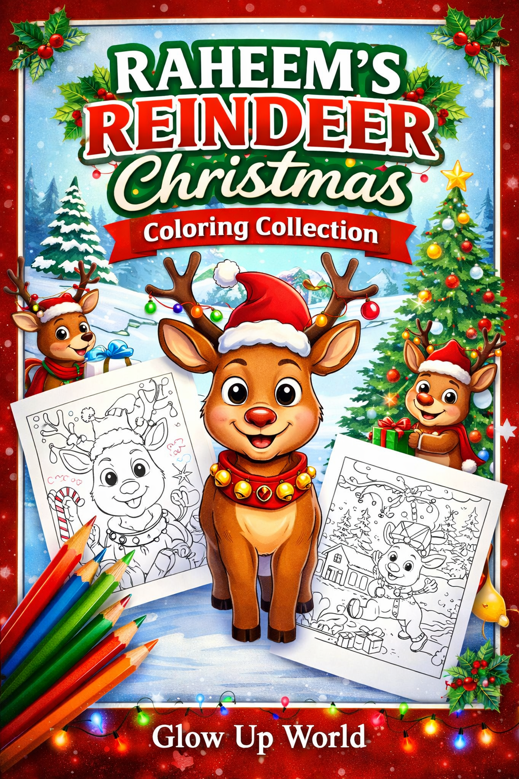 Raheem's Reindeer Christmas Coloring Collection