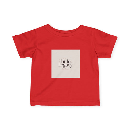 Infant Tee – "Little Legacy Raheem" Neutral Baby Shirt with Crown Graphic