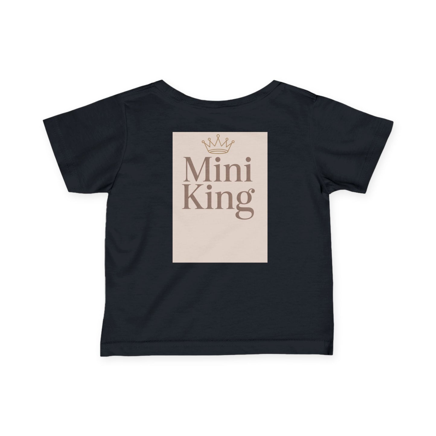 Infant Tee – "Mini King" Neutral Baby Shirt with Crown Graphic