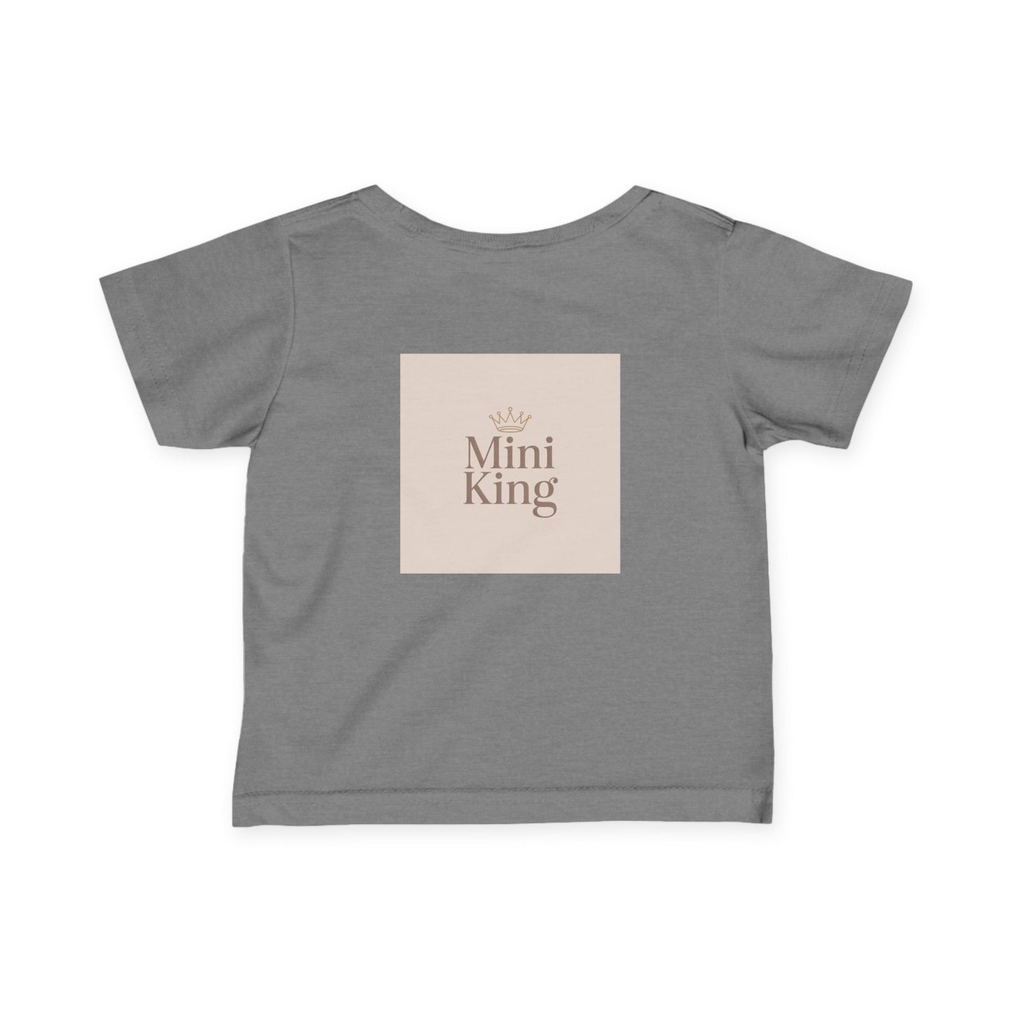 Infant Tee – "Little Legacy Raheem" Neutral Baby Shirt with Crown Graphic