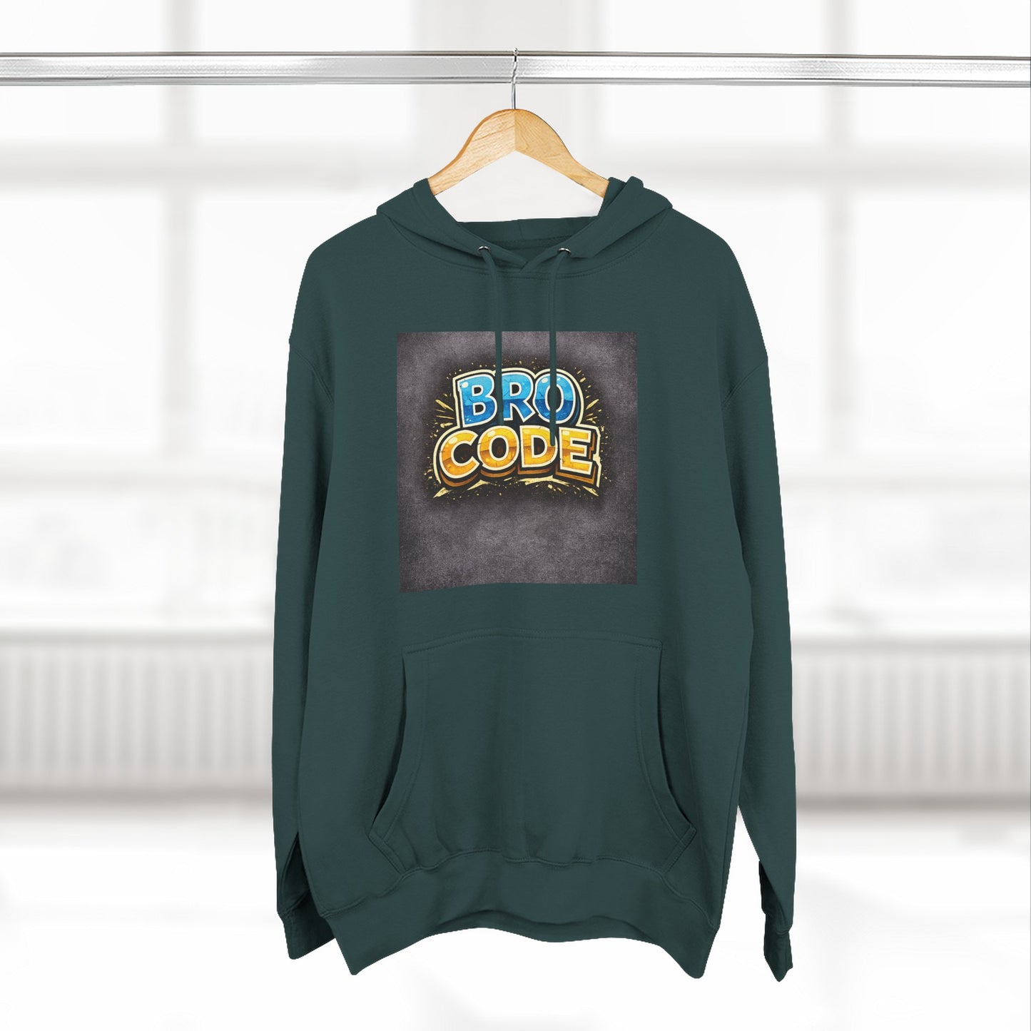 Bro Code Hoodie — Funny Streetwear Pullover with Bold Graffiti Logo