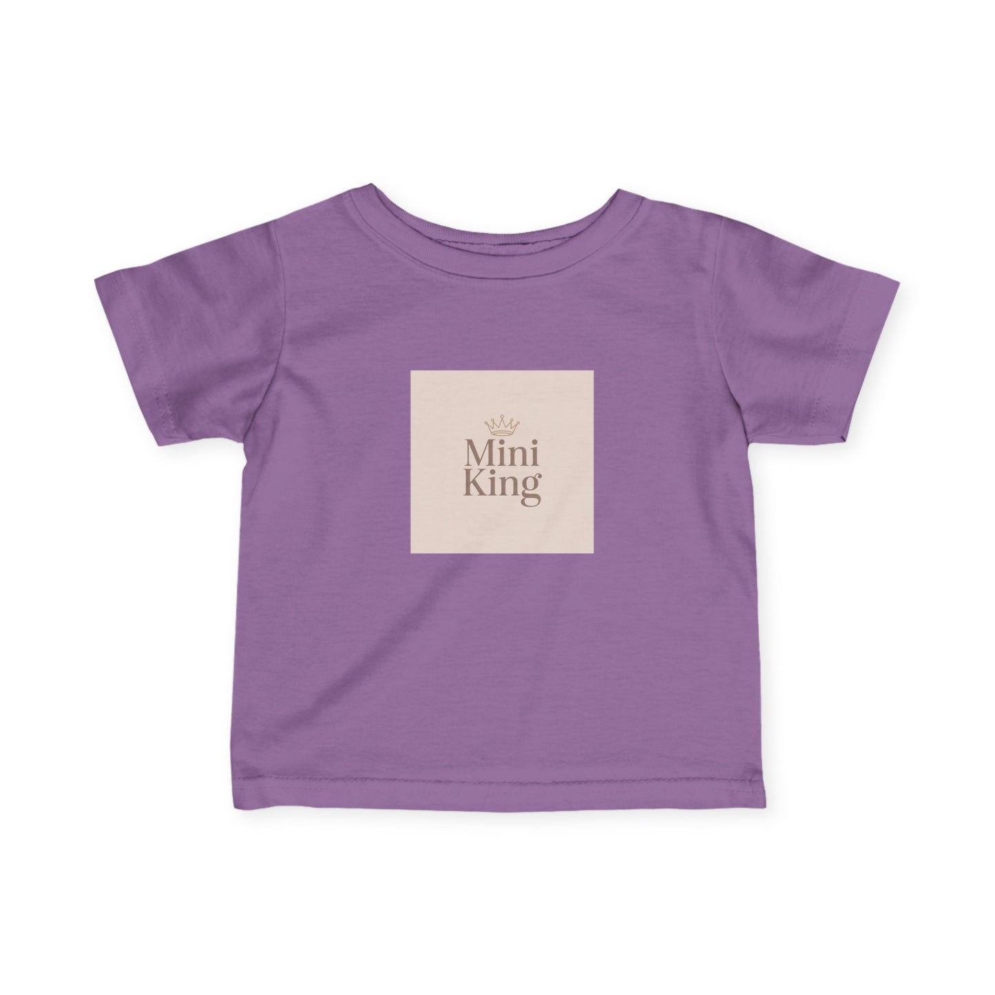 Infant Tee – "Mini King" Neutral Baby Shirt with Crown Graphic