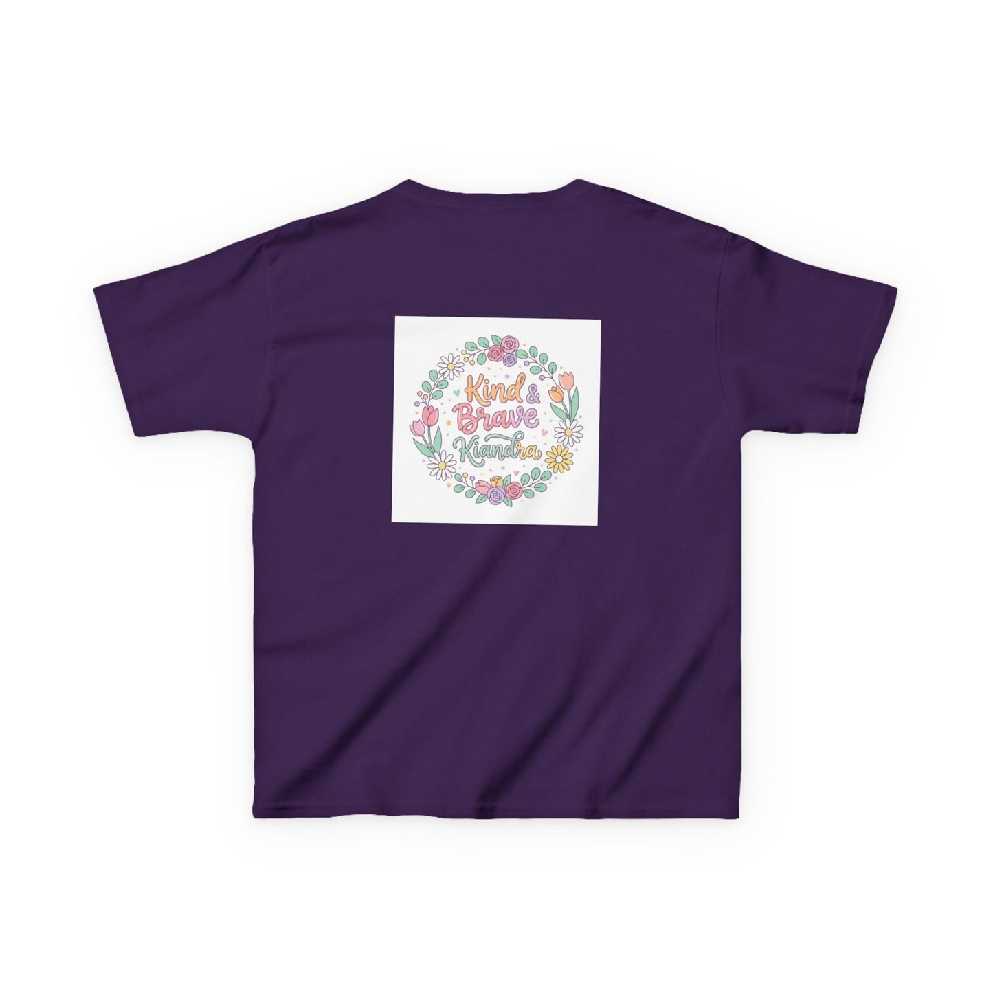 Kids Tee — Floral 'Kind Hearts Shine' Graphic