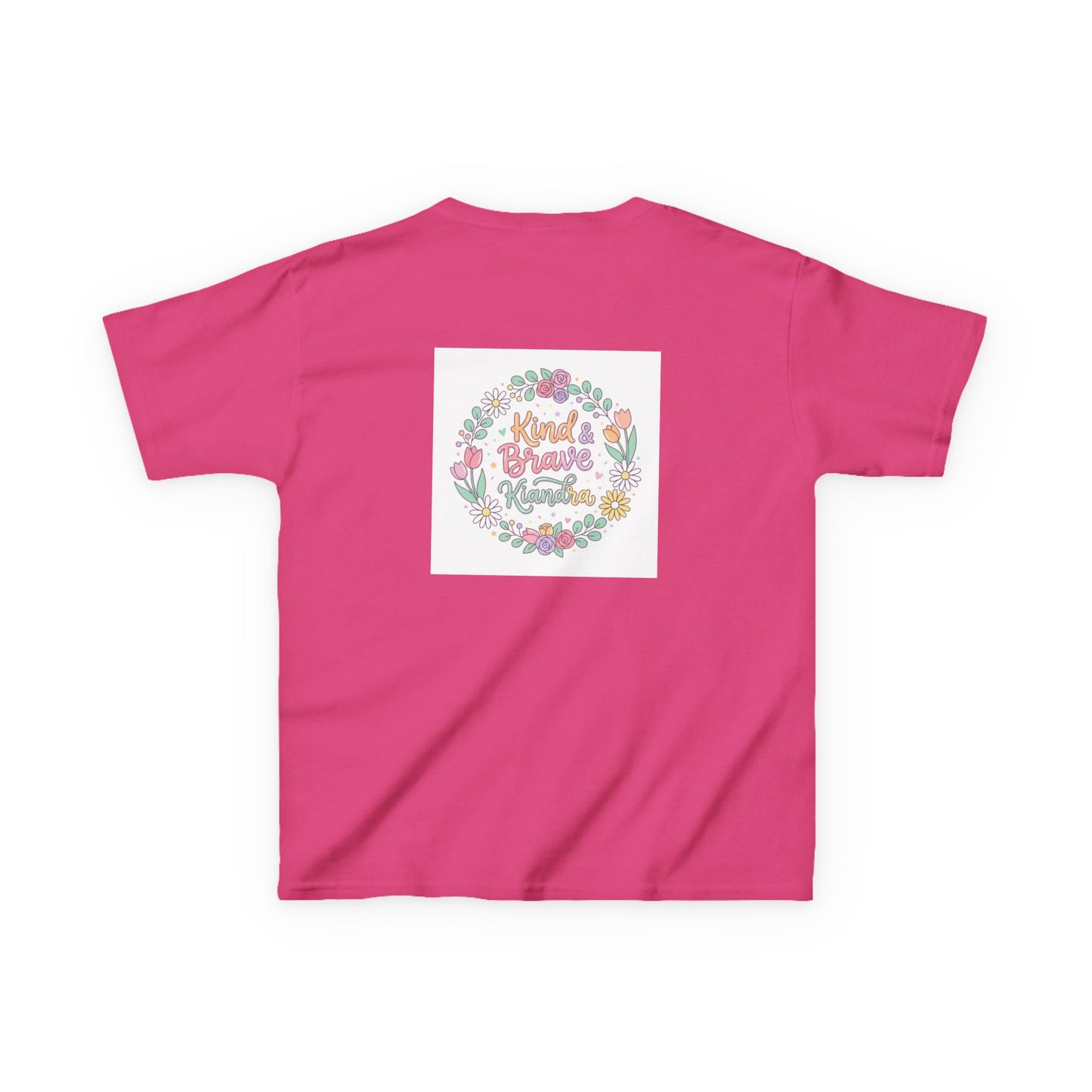 Kids Tee — Floral 'Kind Hearts Shine' Graphic