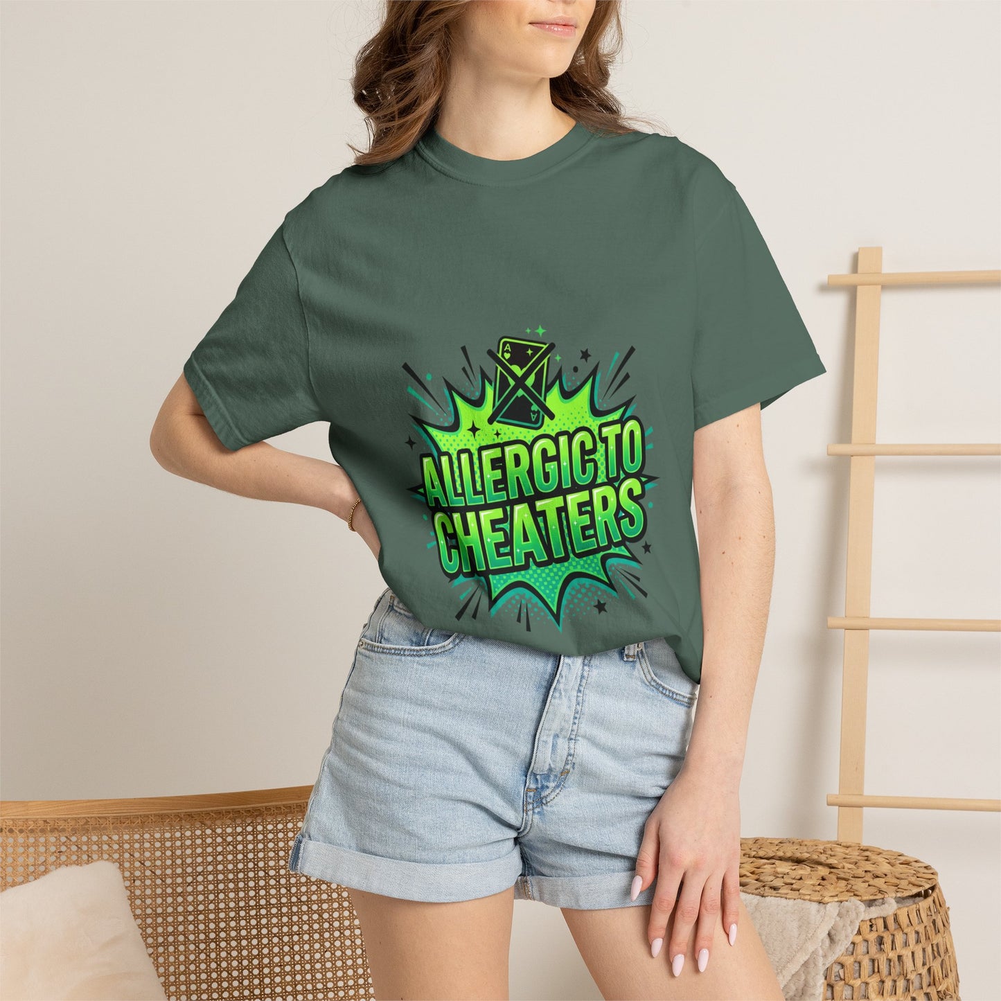 Allergic to Cheaters T-Shirt  Funny Relationship Humor Graphic Tee