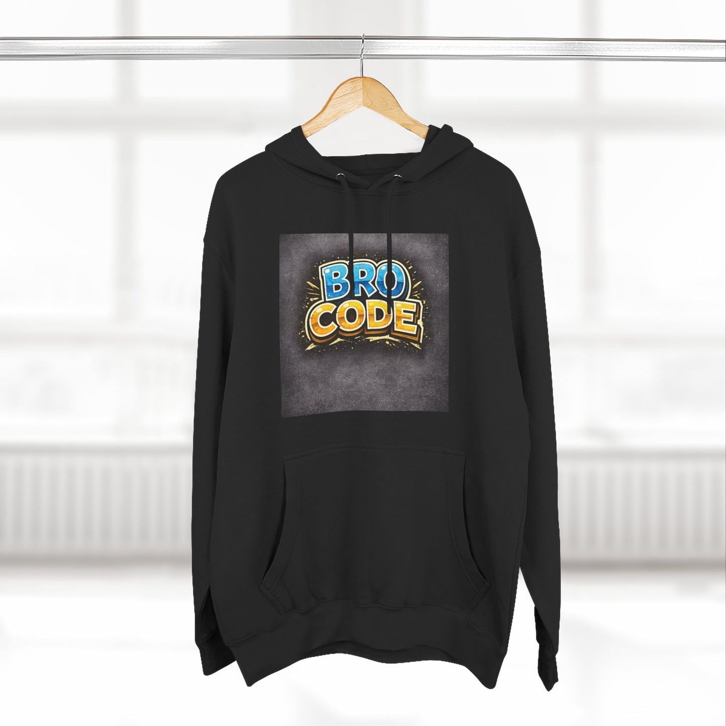 Bro Code Hoodie — Funny Streetwear Pullover with Bold Graffiti Logo