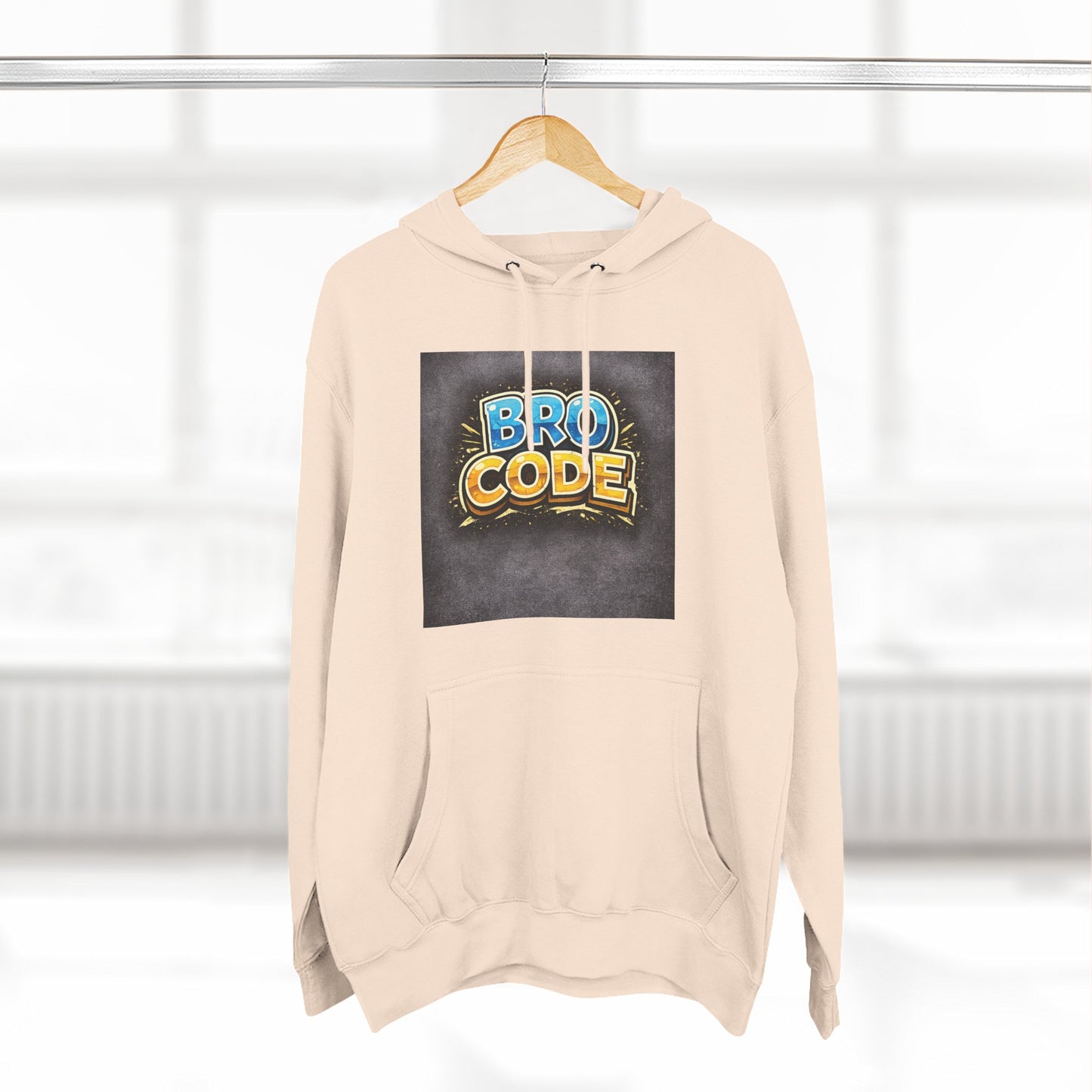 Bro Code Hoodie — Funny Streetwear Pullover with Bold Graffiti Logo
