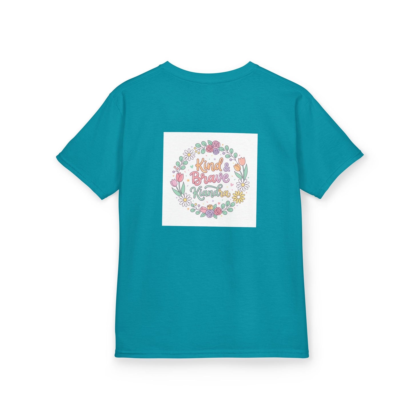 Kids Tee — Floral 'Kind Hearts Shine' Graphic