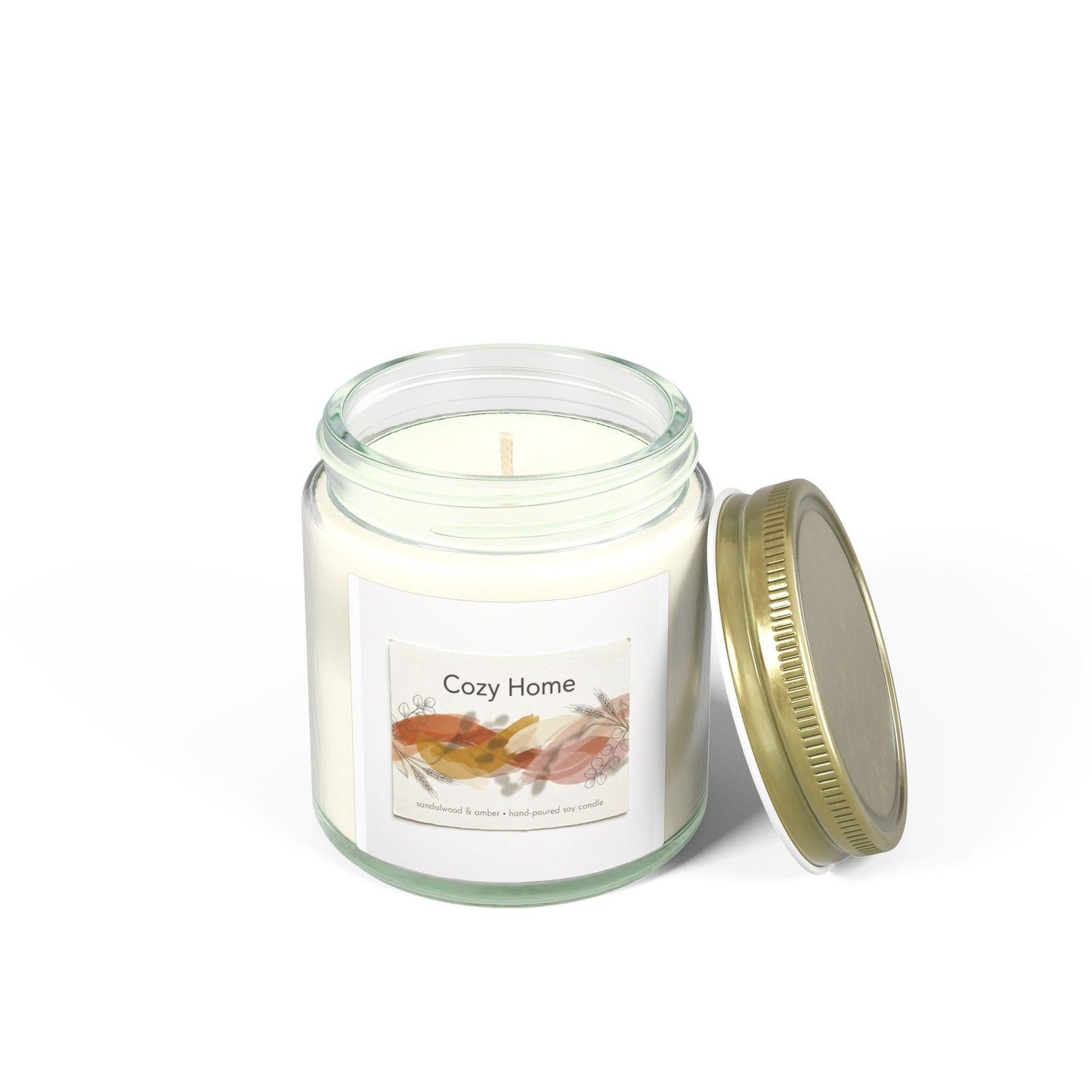 Cozy Home Coconut Apricot Scented Candle (4oz & 9oz)
