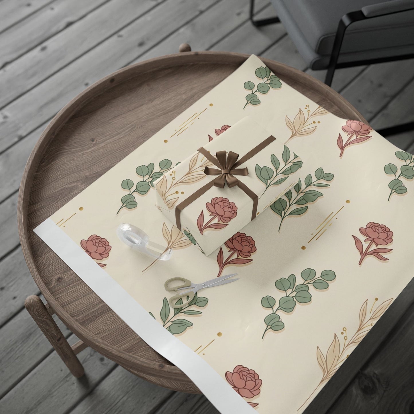 Premium Floral Wrapping Paper – Elegant Botanical Gift Wrap