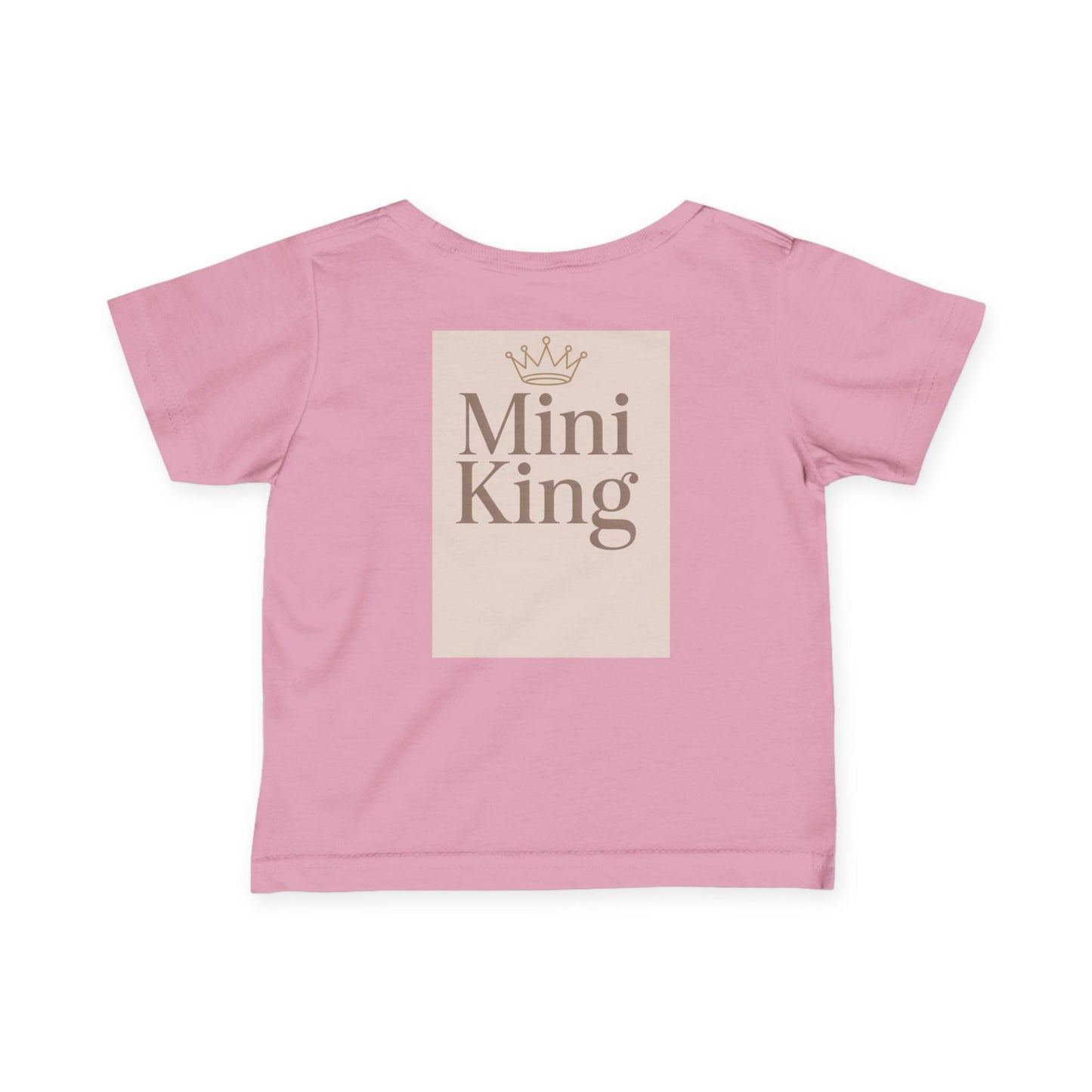 Infant Tee – "Mini King" Neutral Baby Shirt with Crown Graphic