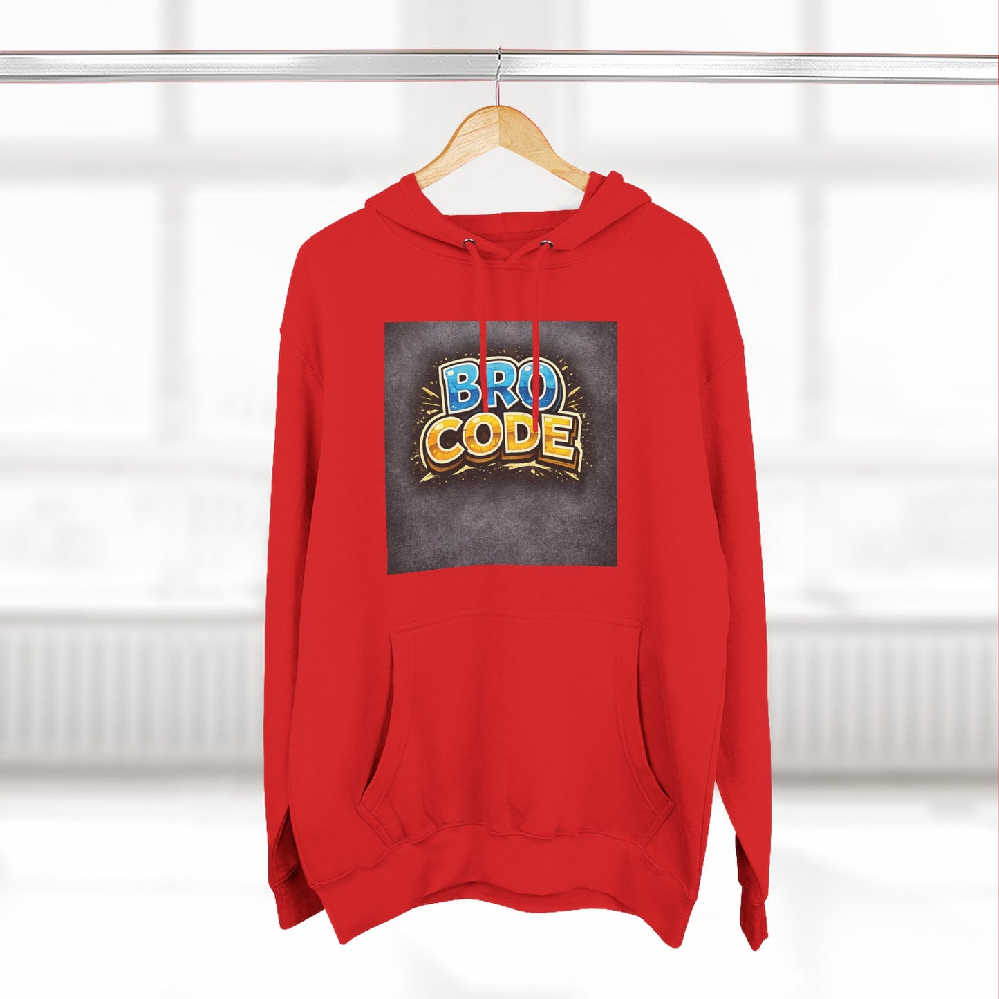 Bro Code Hoodie — Funny Streetwear Pullover with Bold Graffiti Logo