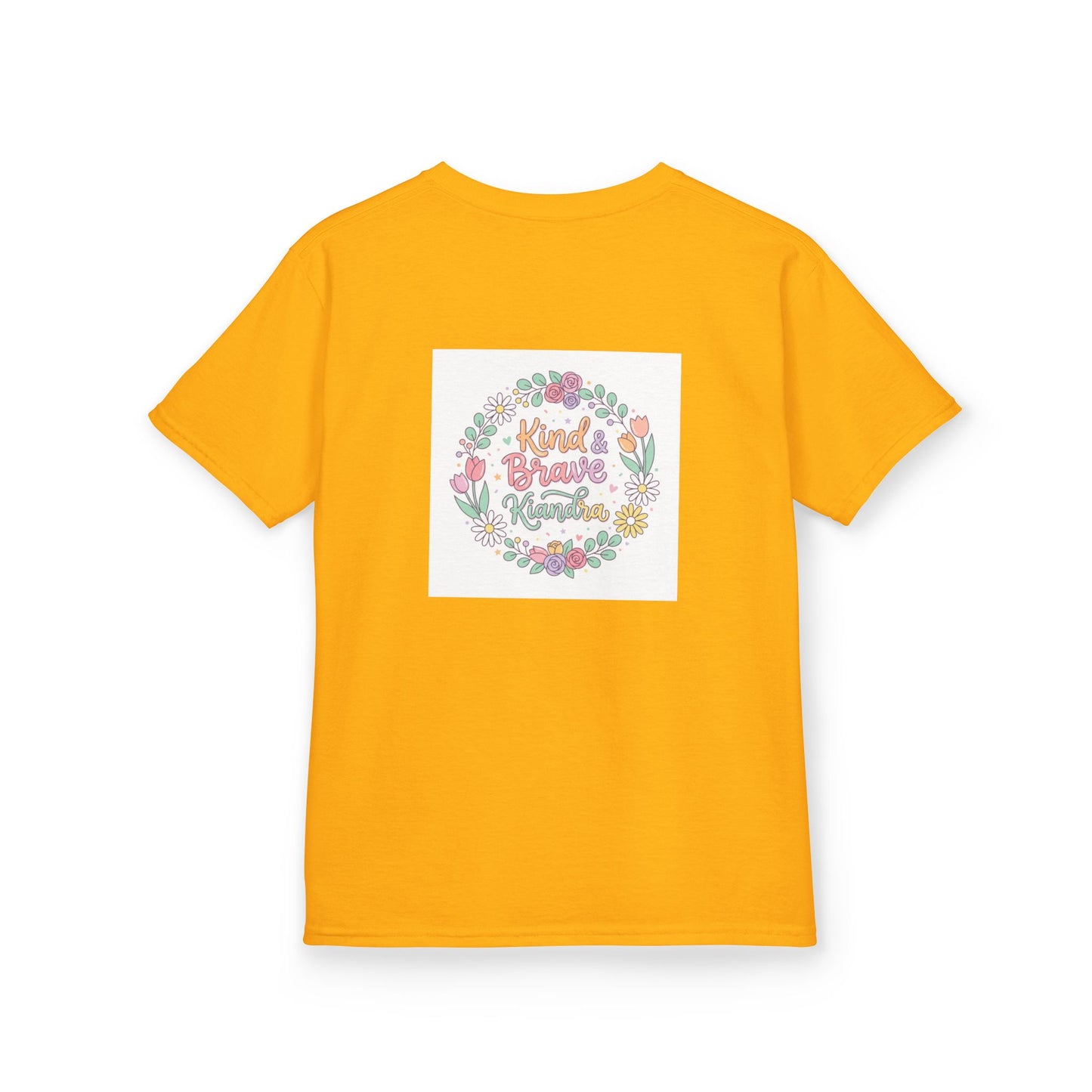 Kids Tee — Floral 'Kind Hearts Shine' Graphic