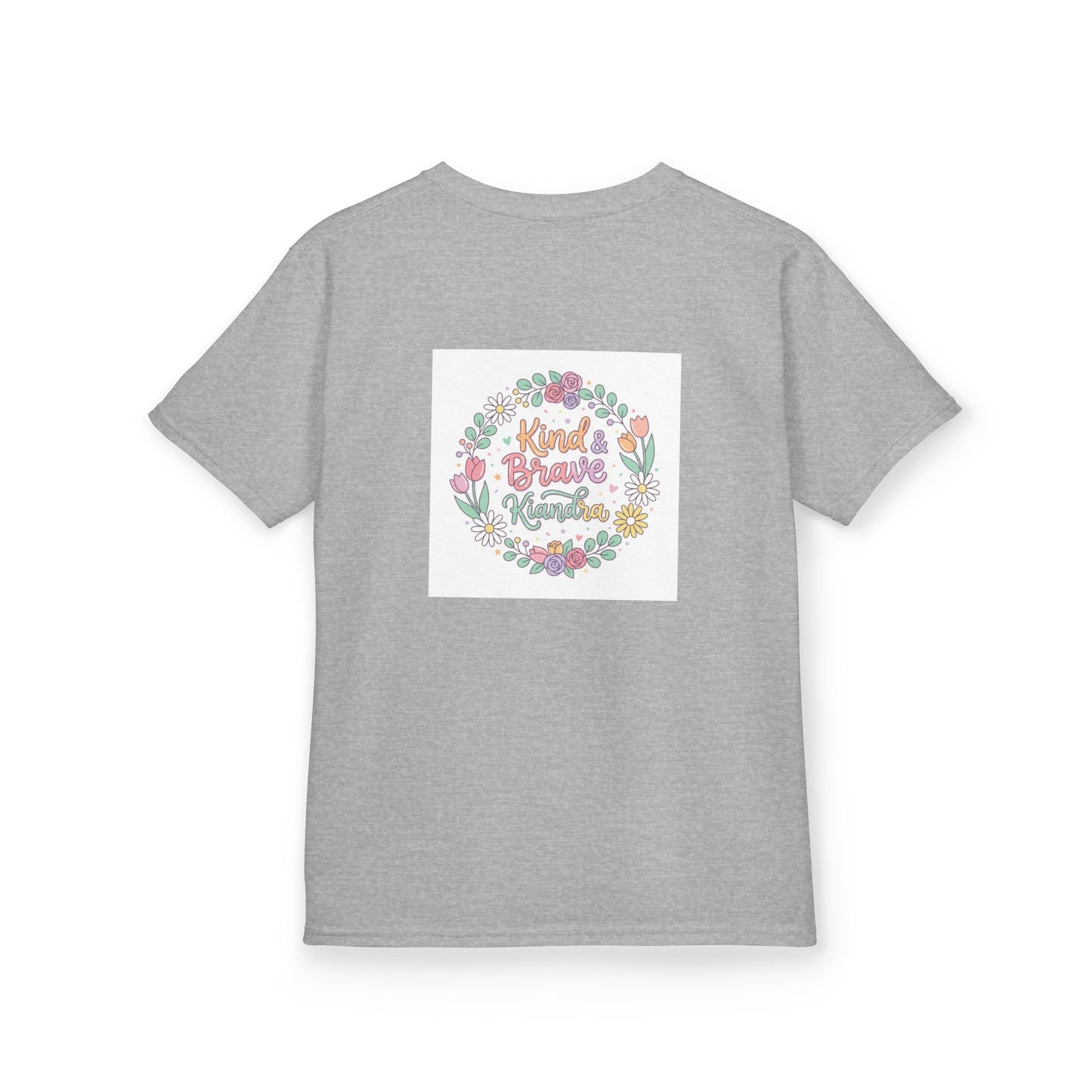 Kids Tee — Floral 'Kind Hearts Shine' Graphic