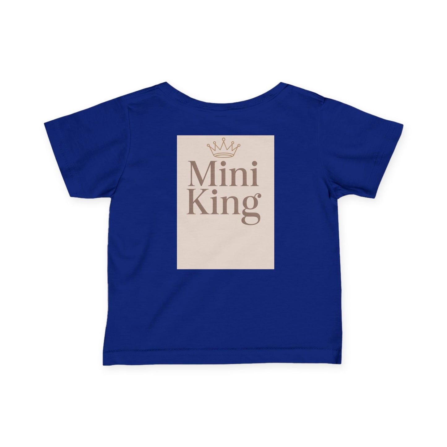 Infant Tee – "Mini King" Neutral Baby Shirt with Crown Graphic