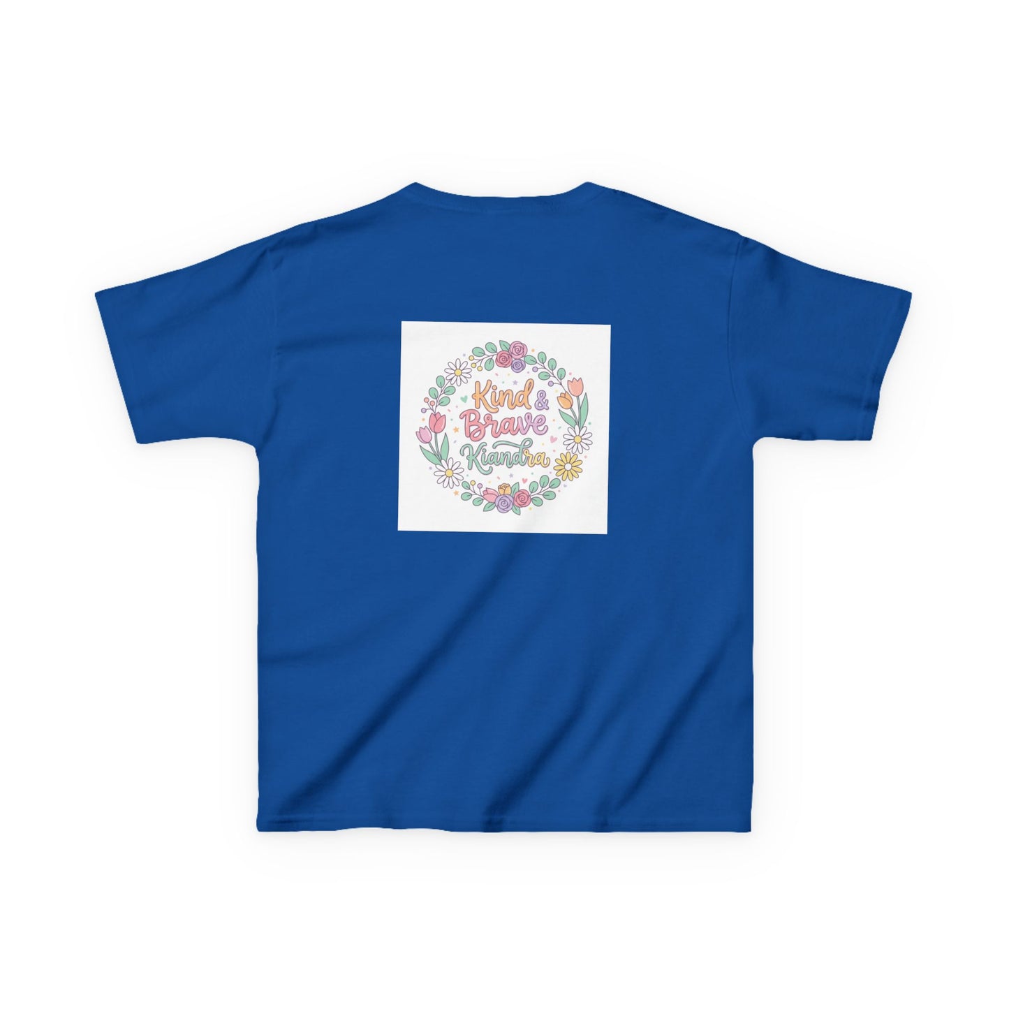 Kids Tee — Floral 'Kind Hearts Shine' Graphic