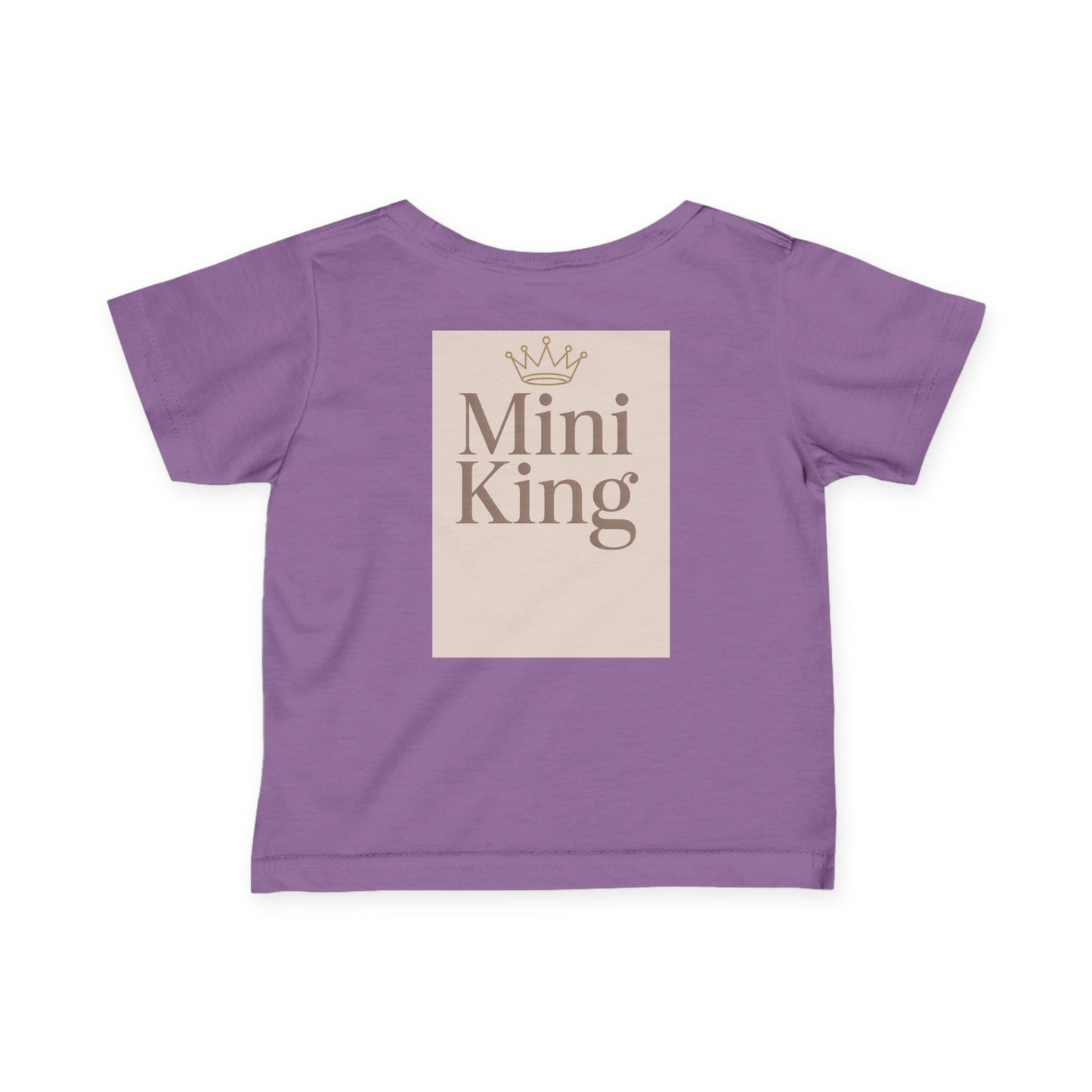 Infant Tee – "Mini King" Neutral Baby Shirt with Crown Graphic