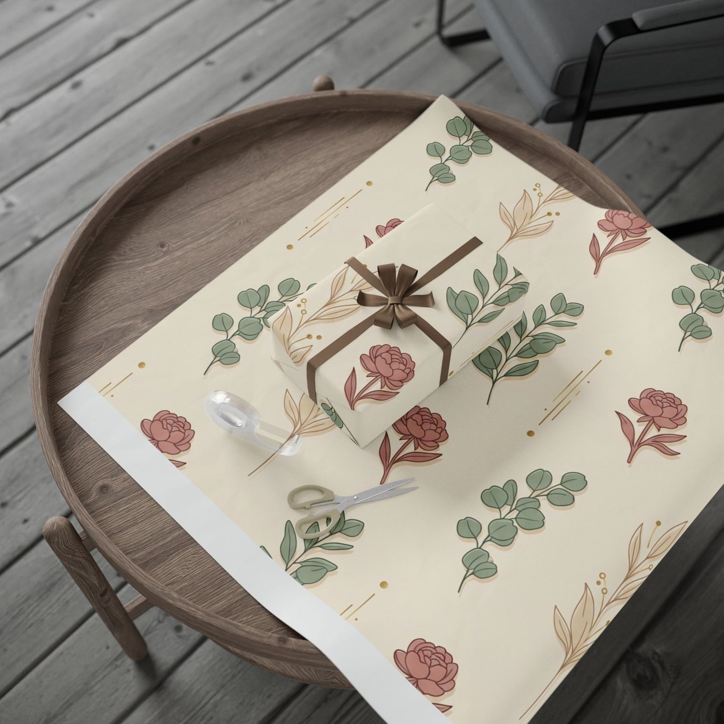 Premium Floral Wrapping Paper – Elegant Botanical Gift Wrap