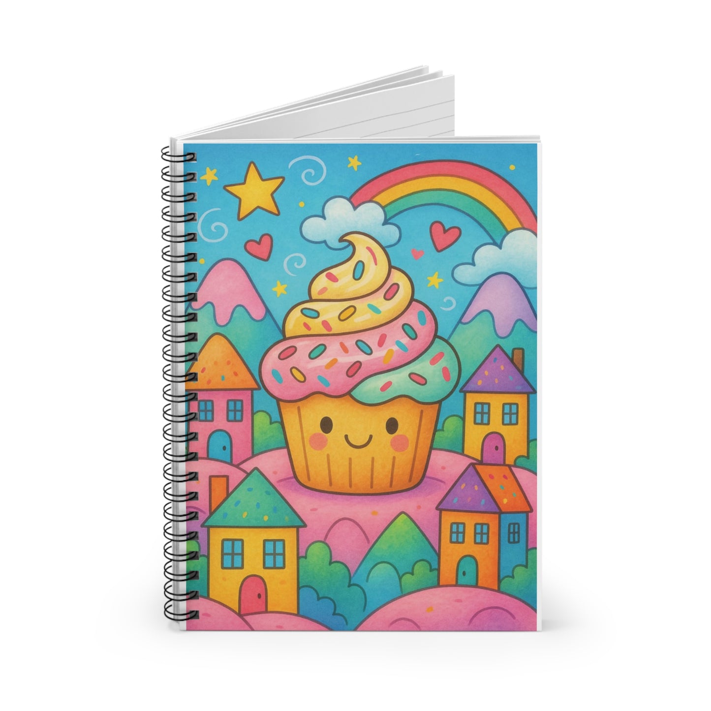 Colorful Cupcake Spiral Notebook – Fun Journaling & School Notebook