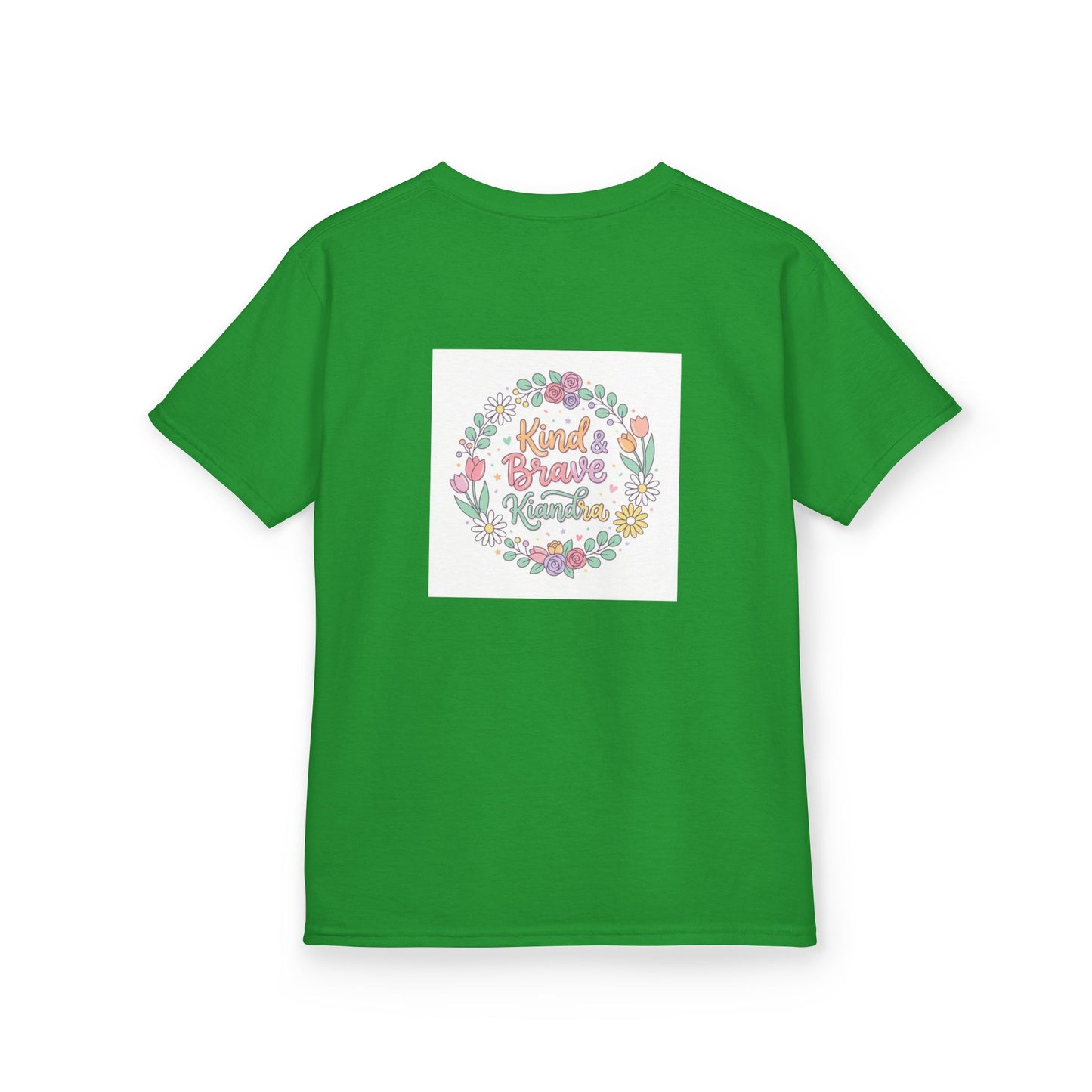 Kids Tee — Floral 'Kind Hearts Shine' Graphic