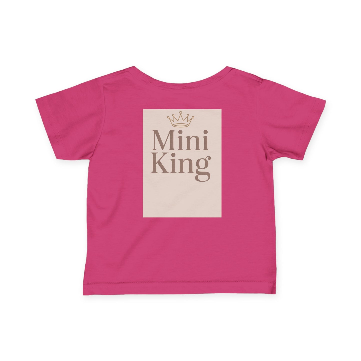 Infant Tee – "Mini King" Neutral Baby Shirt with Crown Graphic