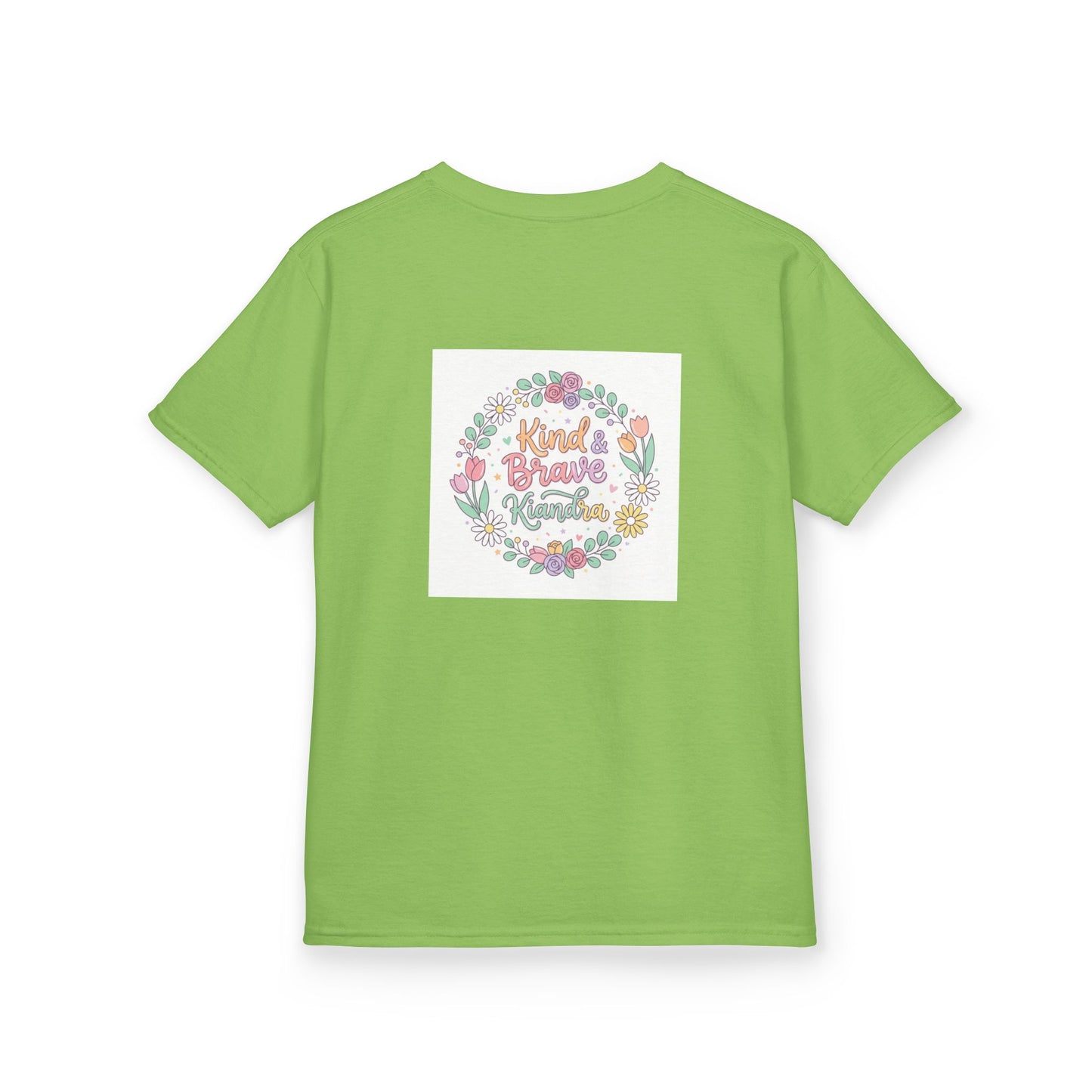 Kids Tee — Floral 'Kind Hearts Shine' Graphic
