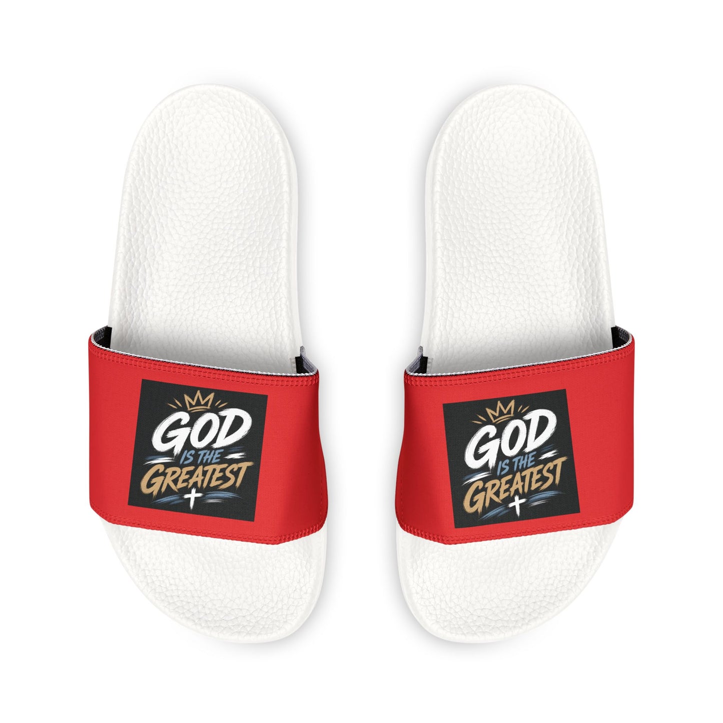 God Is The Greatest Slide Sandals — Removable Strap Men's Religious Beach Slides