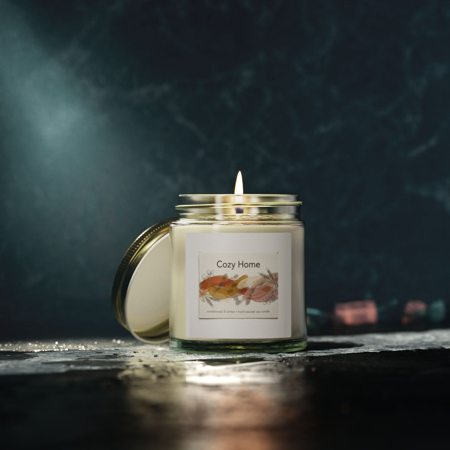Cozy Home Coconut Apricot Scented Candle (4oz & 9oz)