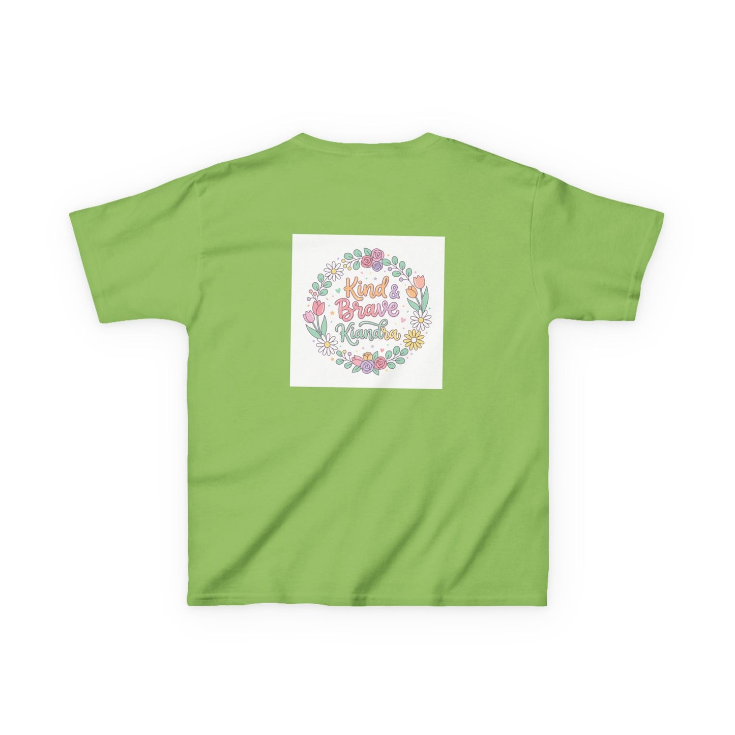 Kids Tee — Floral 'Kind Hearts Shine' Graphic
