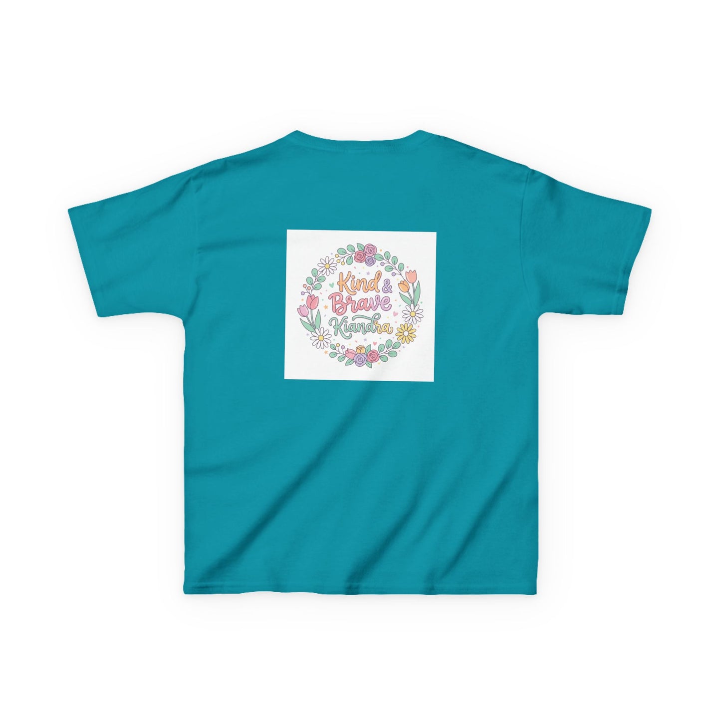 Kids Tee — Floral 'Kind Hearts Shine' Graphic