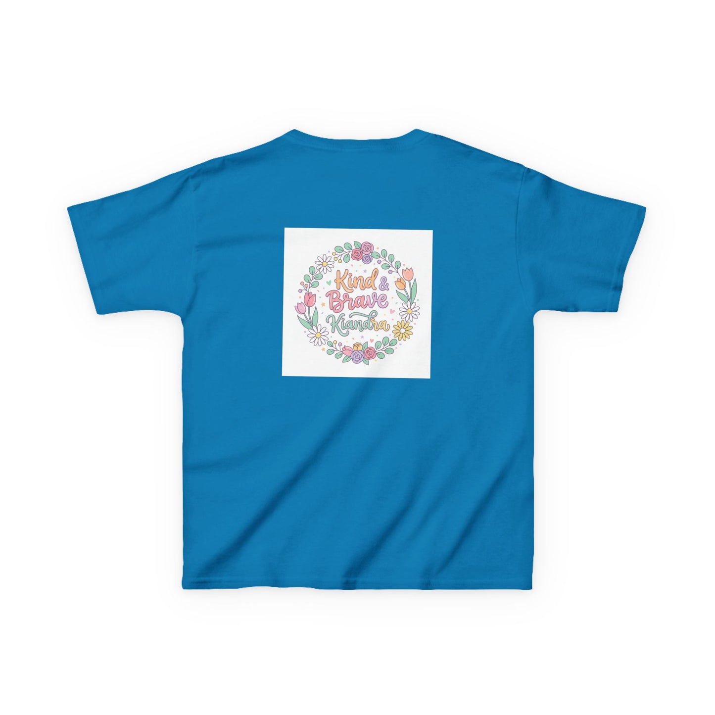 Kids Tee — Floral 'Kind Hearts Shine' Graphic