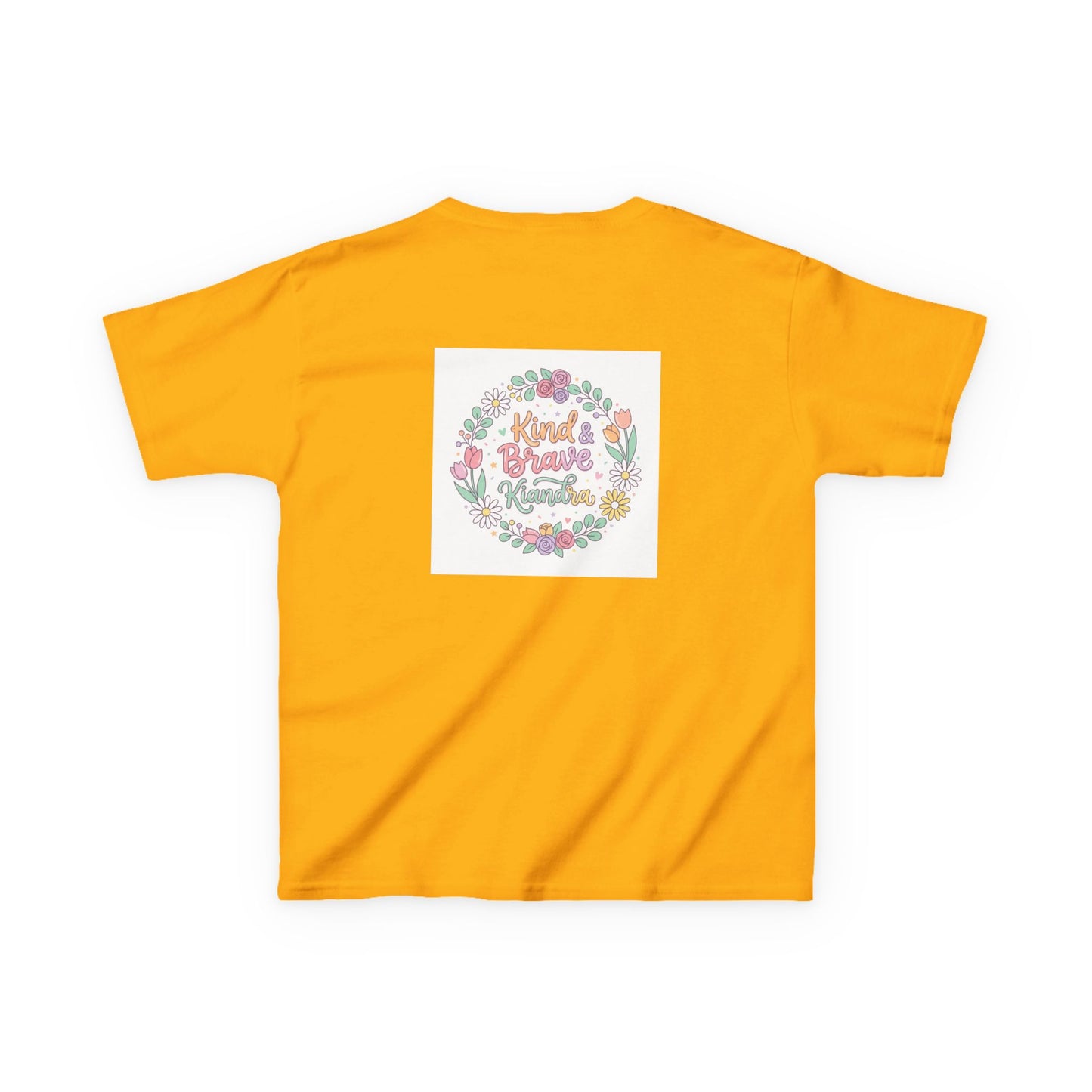 Kids Tee — Floral 'Kind Hearts Shine' Graphic
