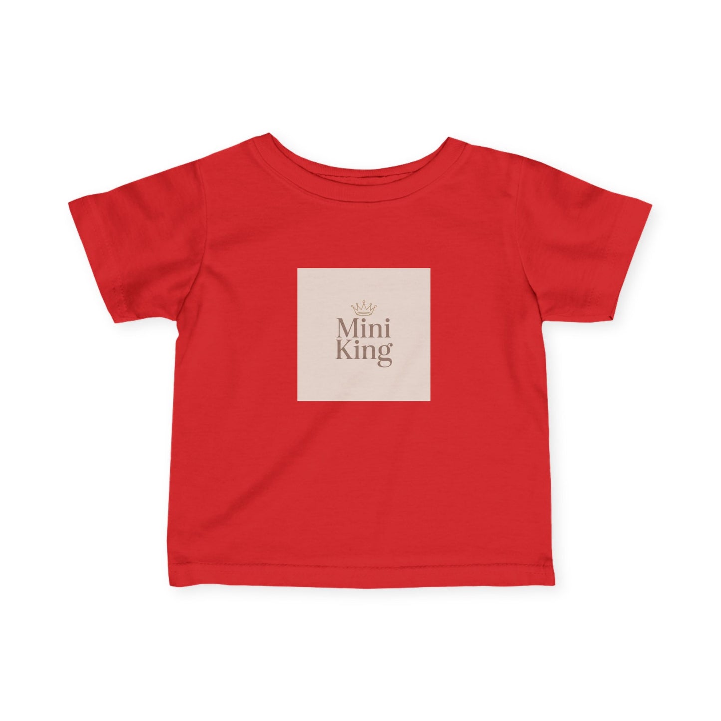 Infant Tee – "Mini King" Neutral Baby Shirt with Crown Graphic