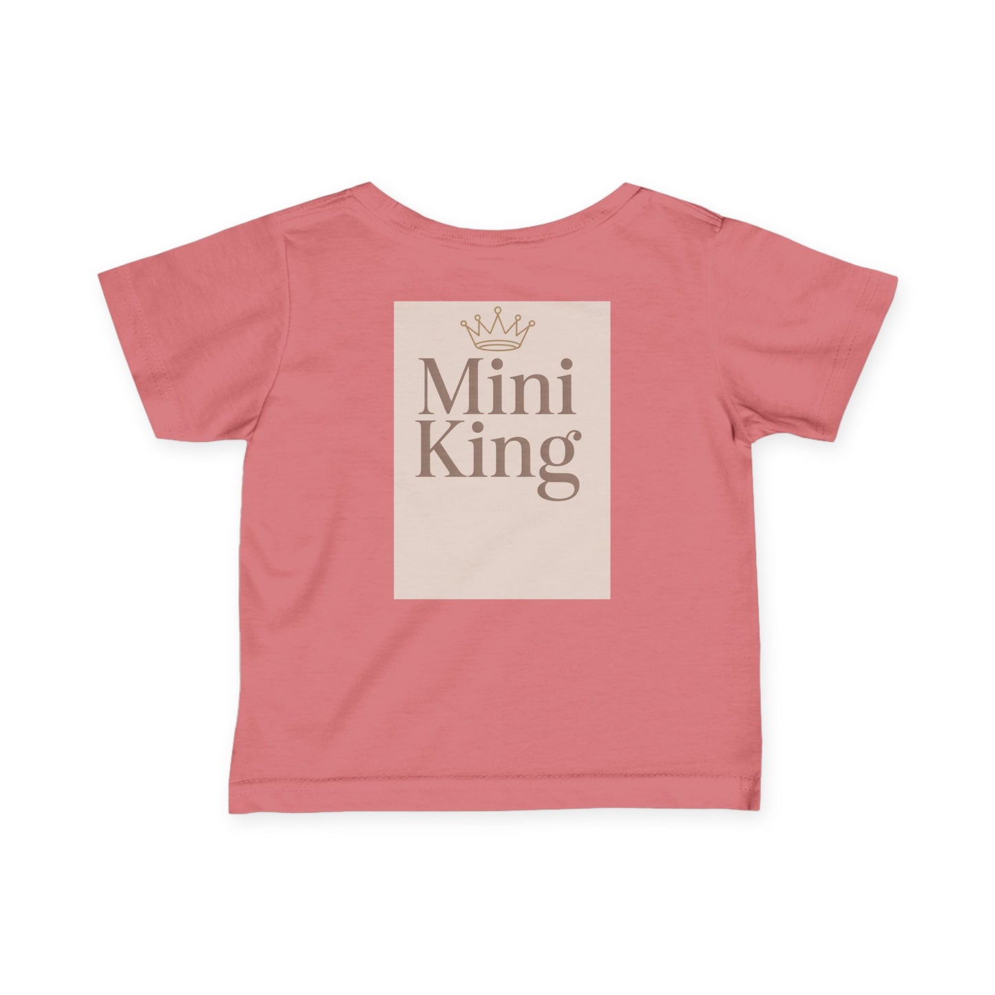 Infant Tee – "Mini King" Neutral Baby Shirt with Crown Graphic