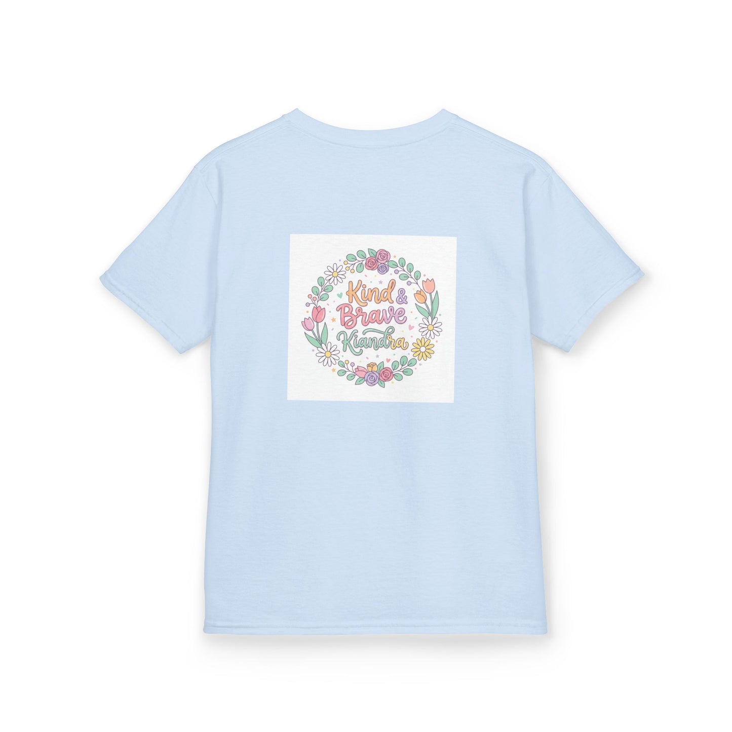Kids Tee — Floral 'Kind Hearts Shine' Graphic