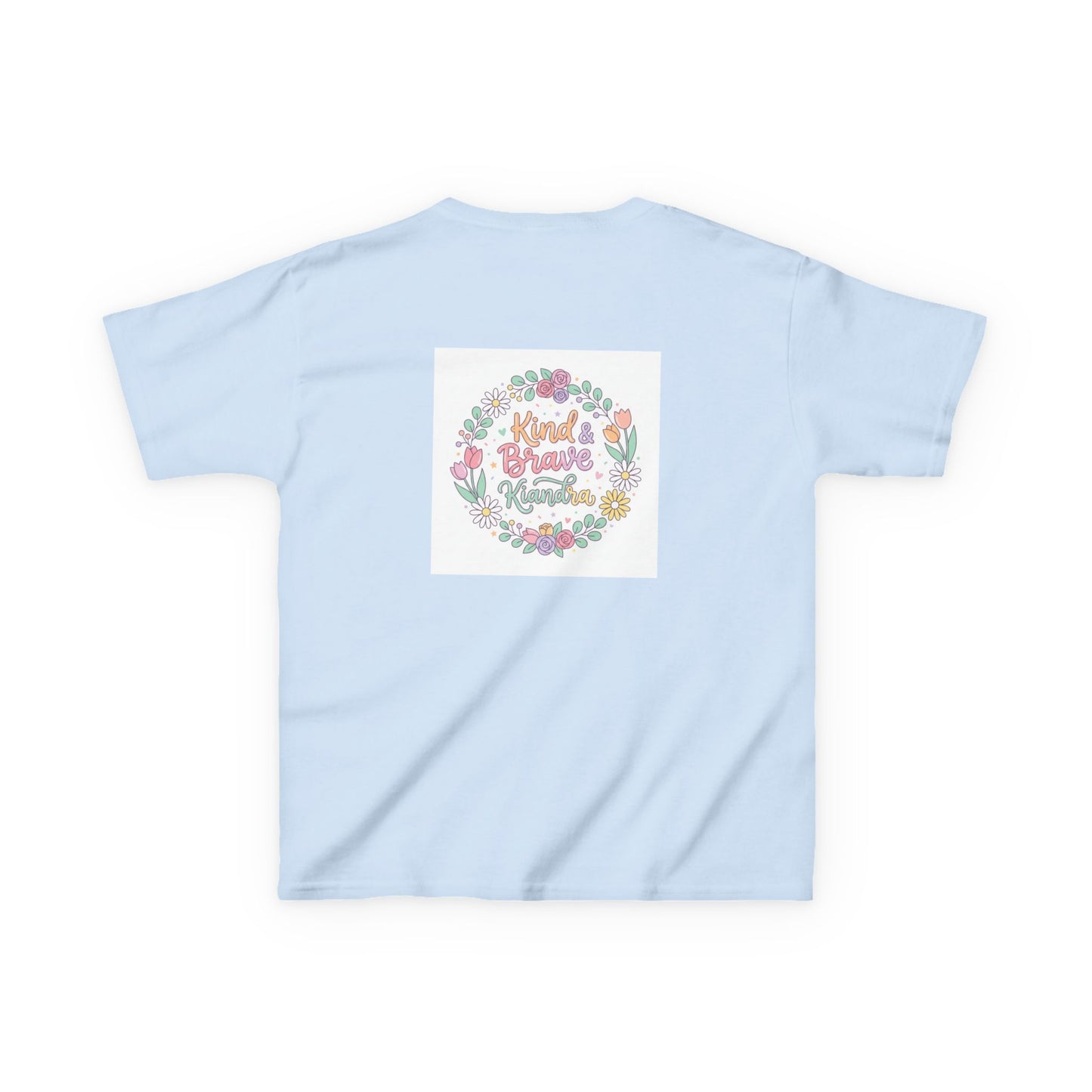 Kids Tee — Floral 'Kind Hearts Shine' Graphic