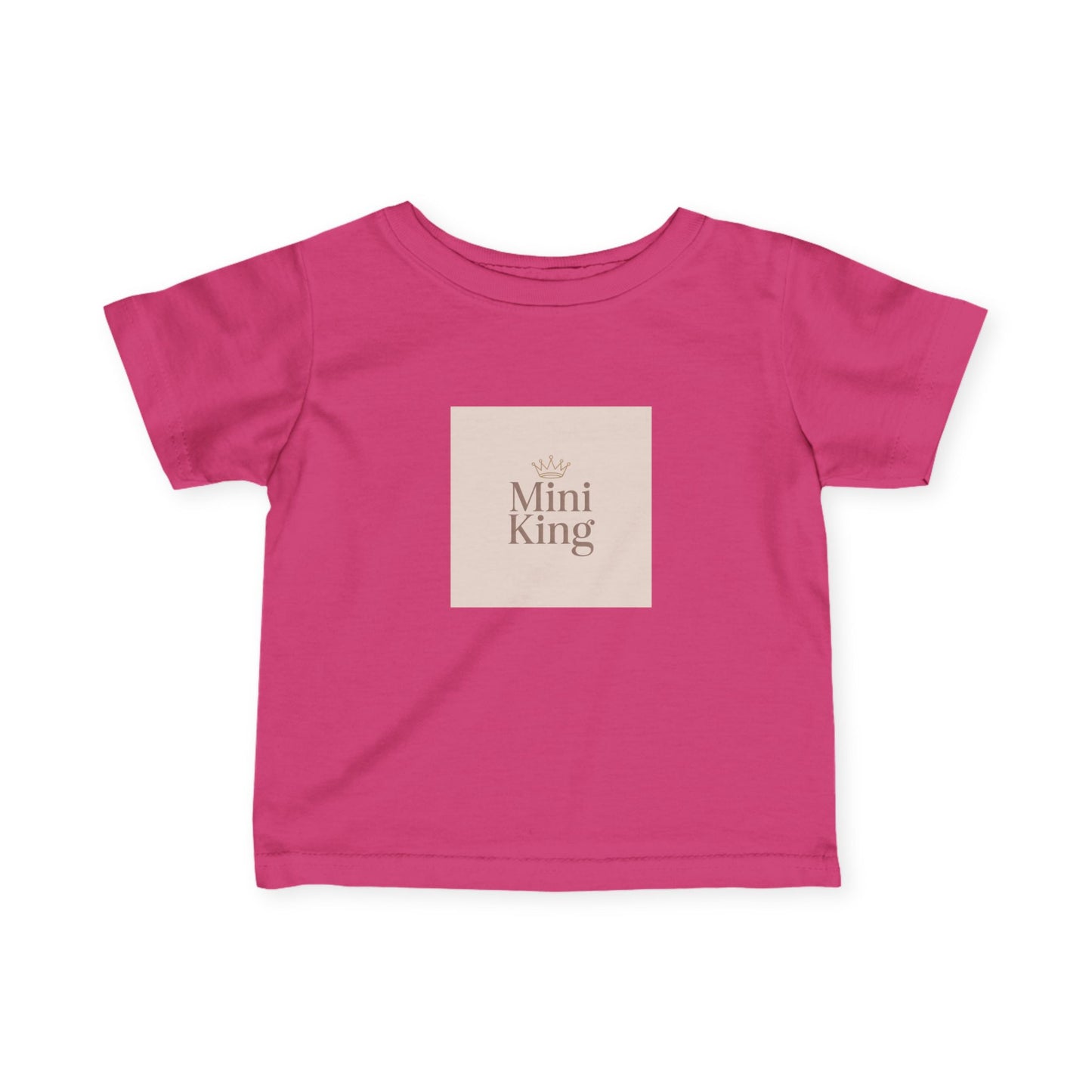 Infant Tee – "Mini King" Neutral Baby Shirt with Crown Graphic