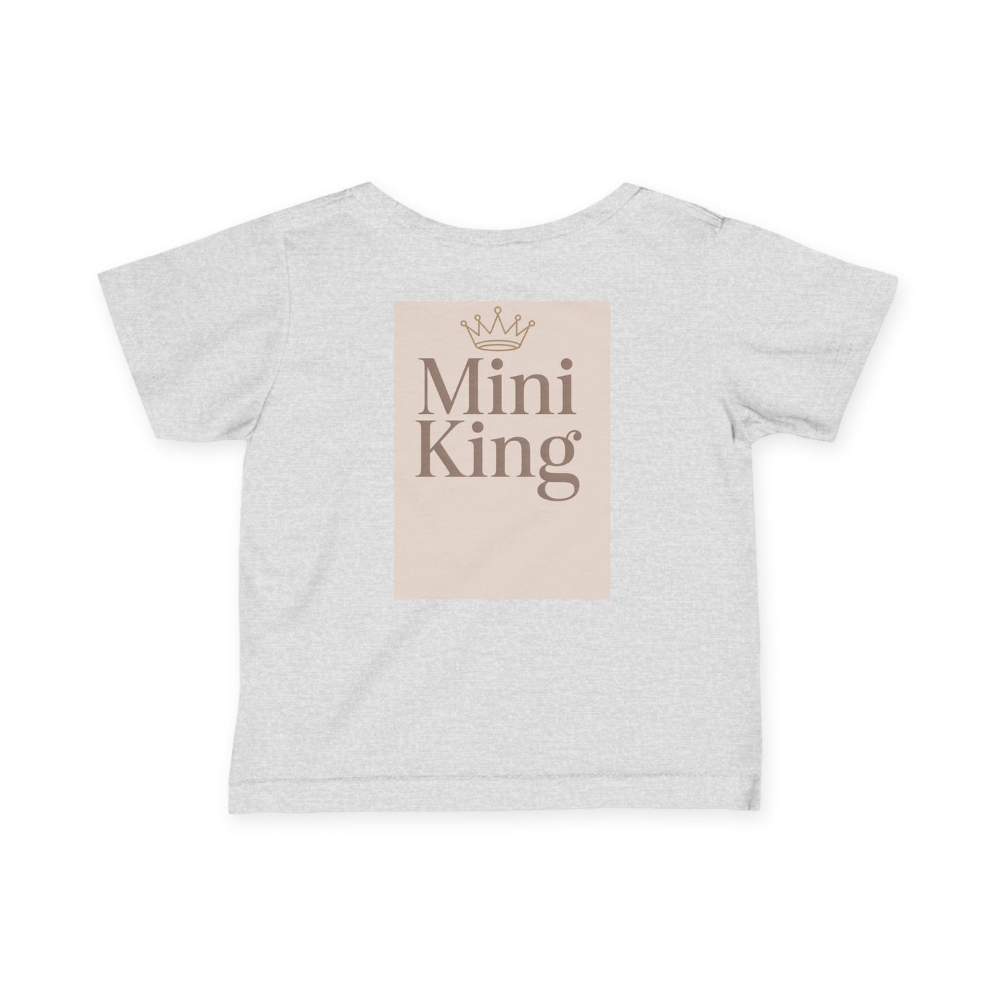 Infant Tee – "Mini King" Neutral Baby Shirt with Crown Graphic