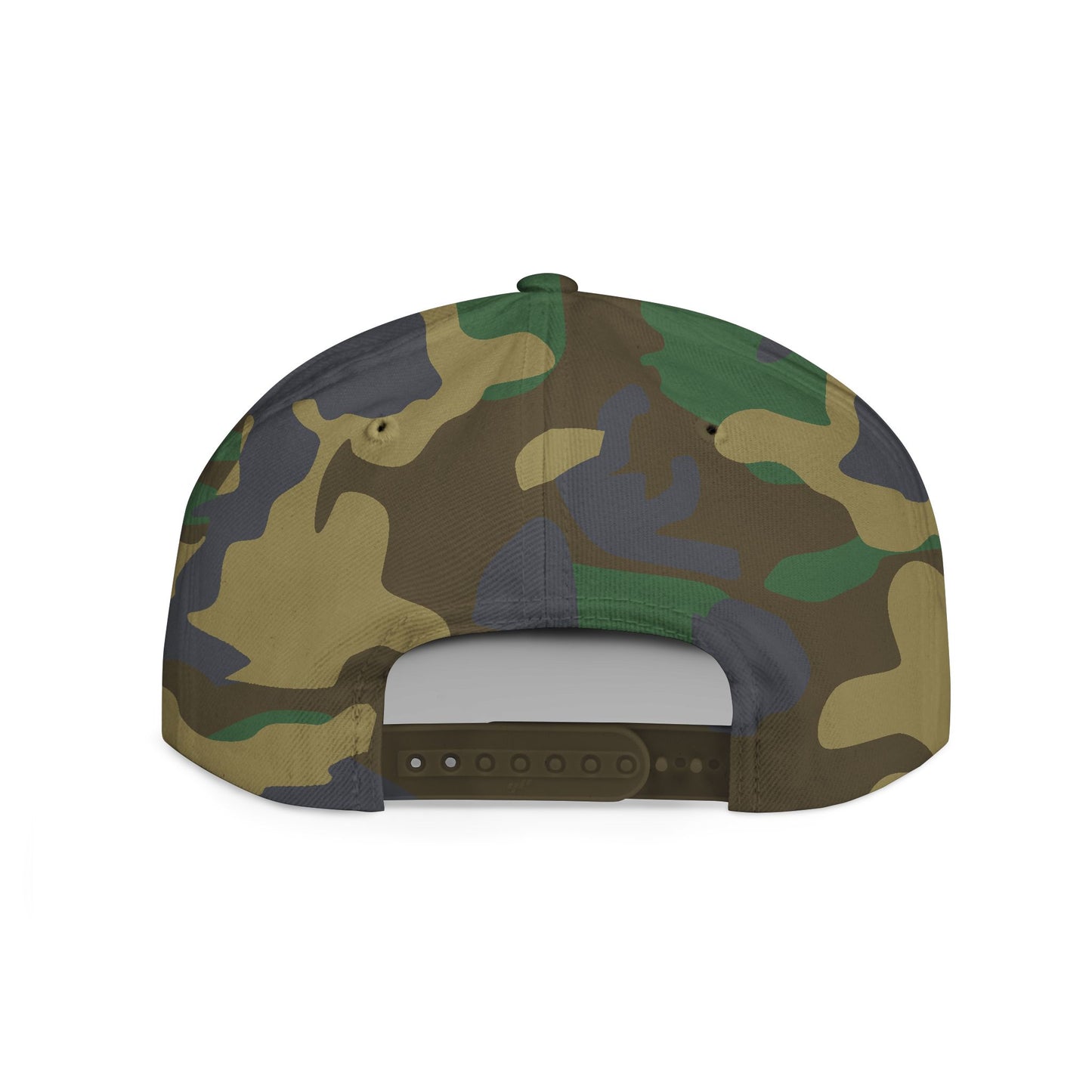 Camouflage Flat Bill Snapback Hat – Colorful ‘26’ Design