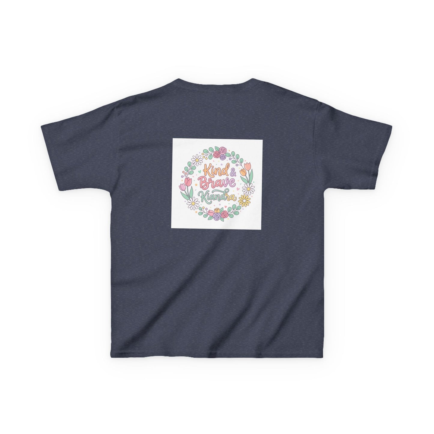 Kids Tee — Floral 'Kind Hearts Shine' Graphic