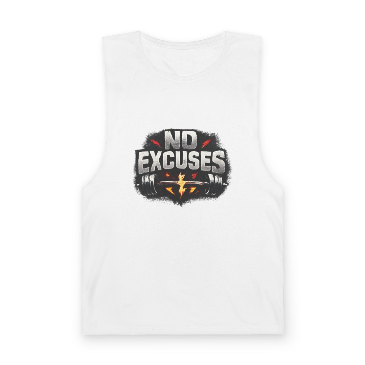 No Excuses Tank Top — Motivational Gym Workout Shirt