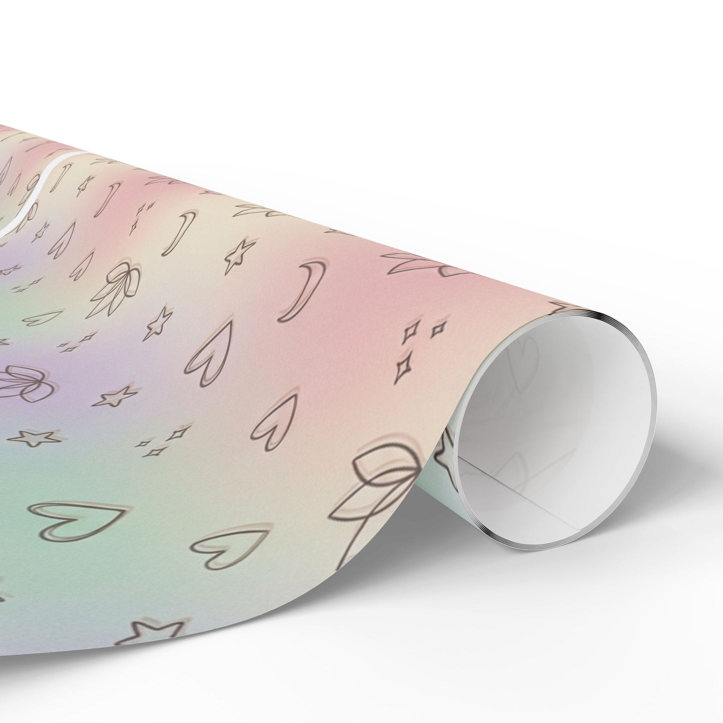 Pastel Magic Wrapping Paper — Cute Hearts, Moons & Stars Gift Wrap