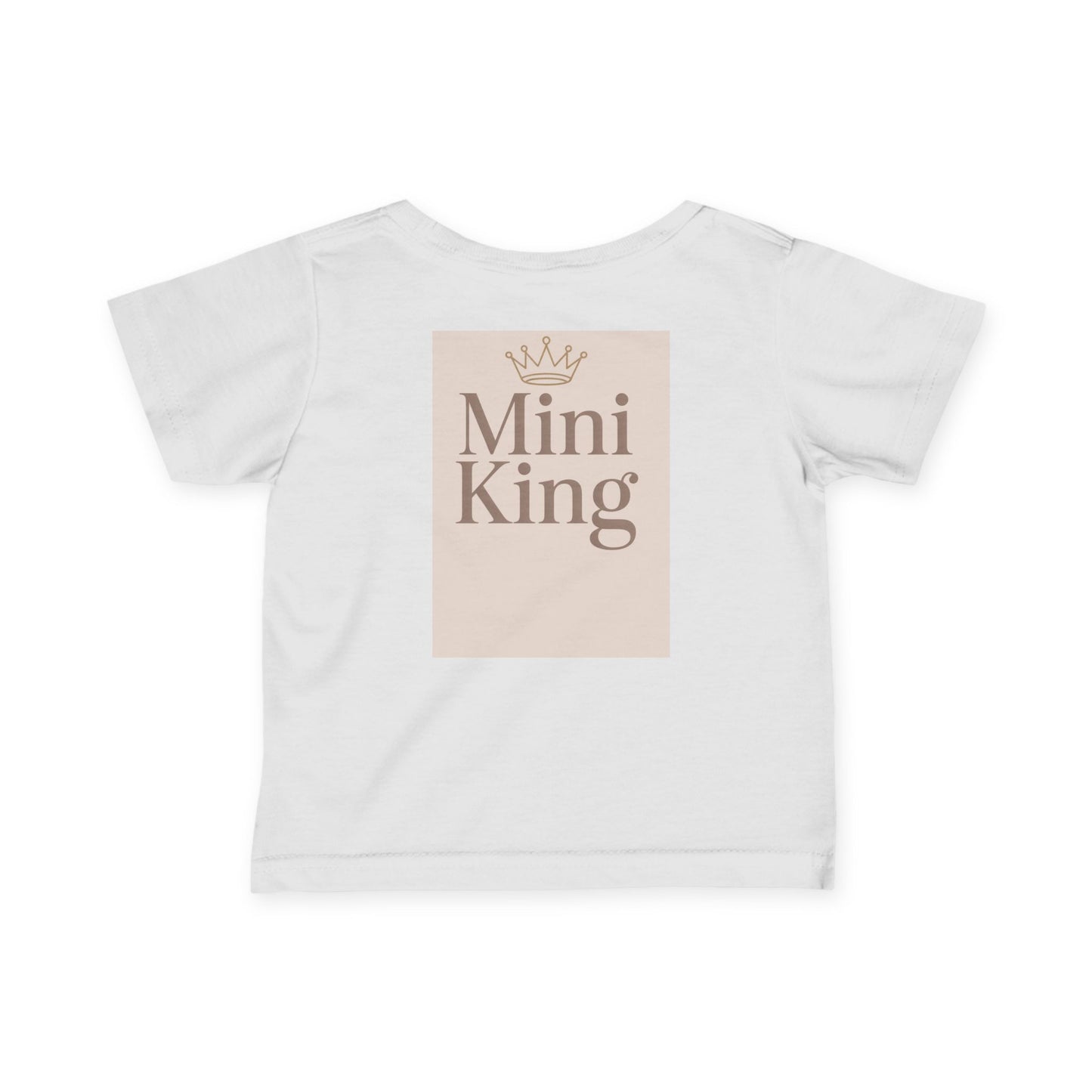 Infant Tee – "Mini King" Neutral Baby Shirt with Crown Graphic