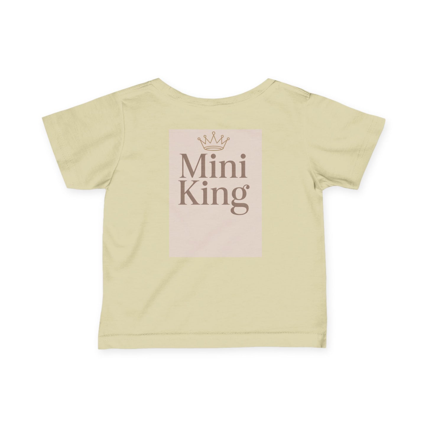 Infant Tee – "Mini King" Neutral Baby Shirt with Crown Graphic