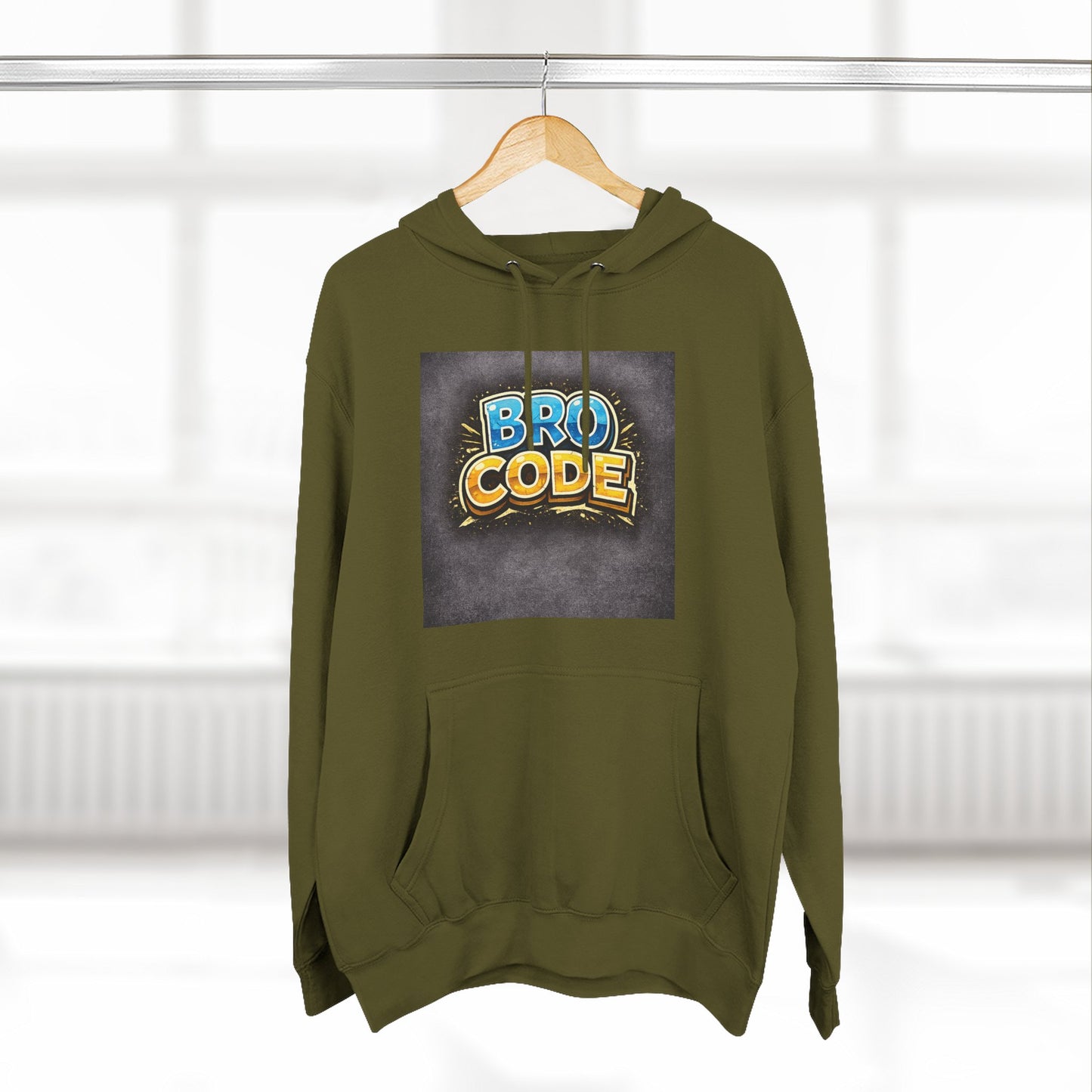 Bro Code Hoodie — Funny Streetwear Pullover with Bold Graffiti Logo