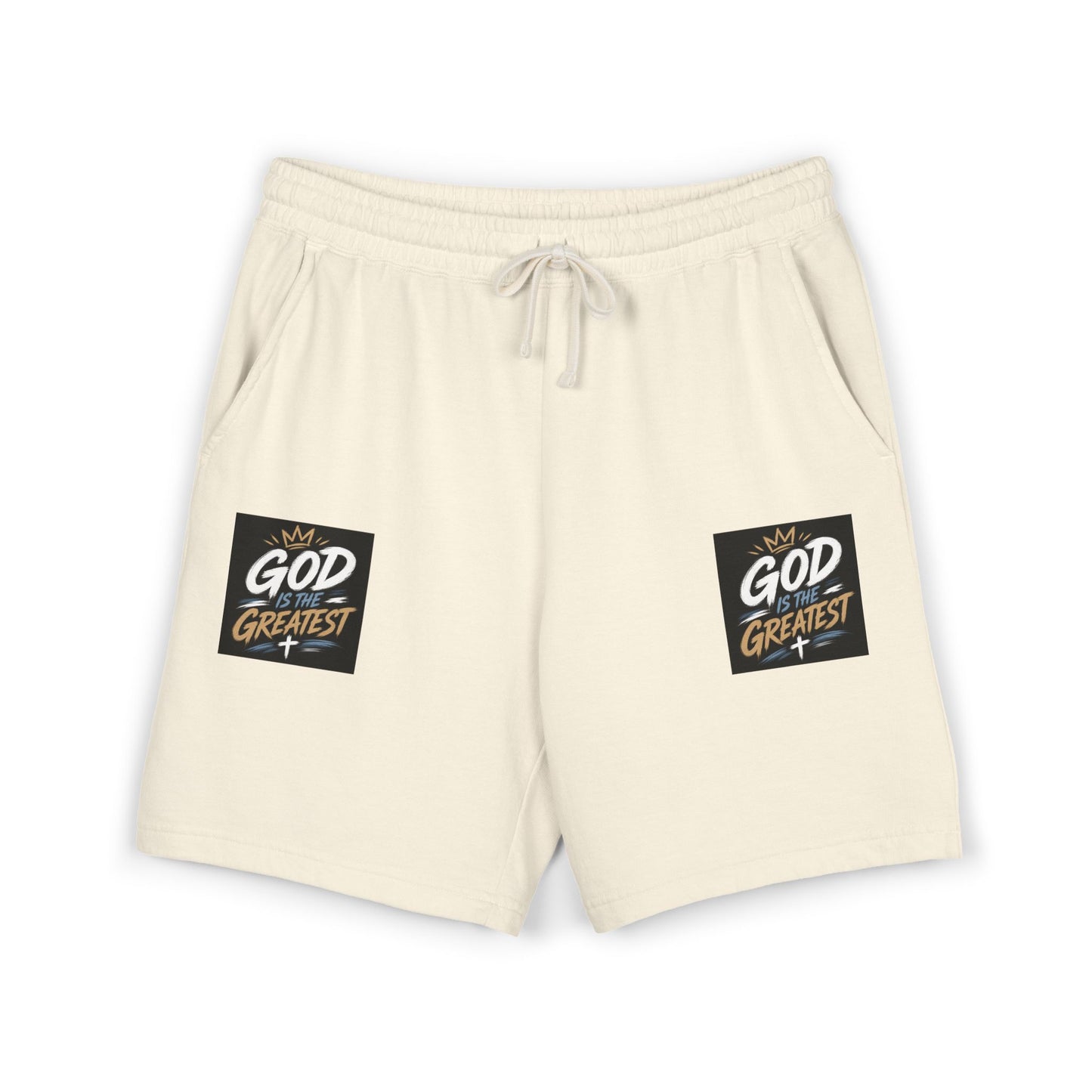 God Is Greatest Fleece Sweat Shorts — Lightweight Garment-Dyed Casual Shorts