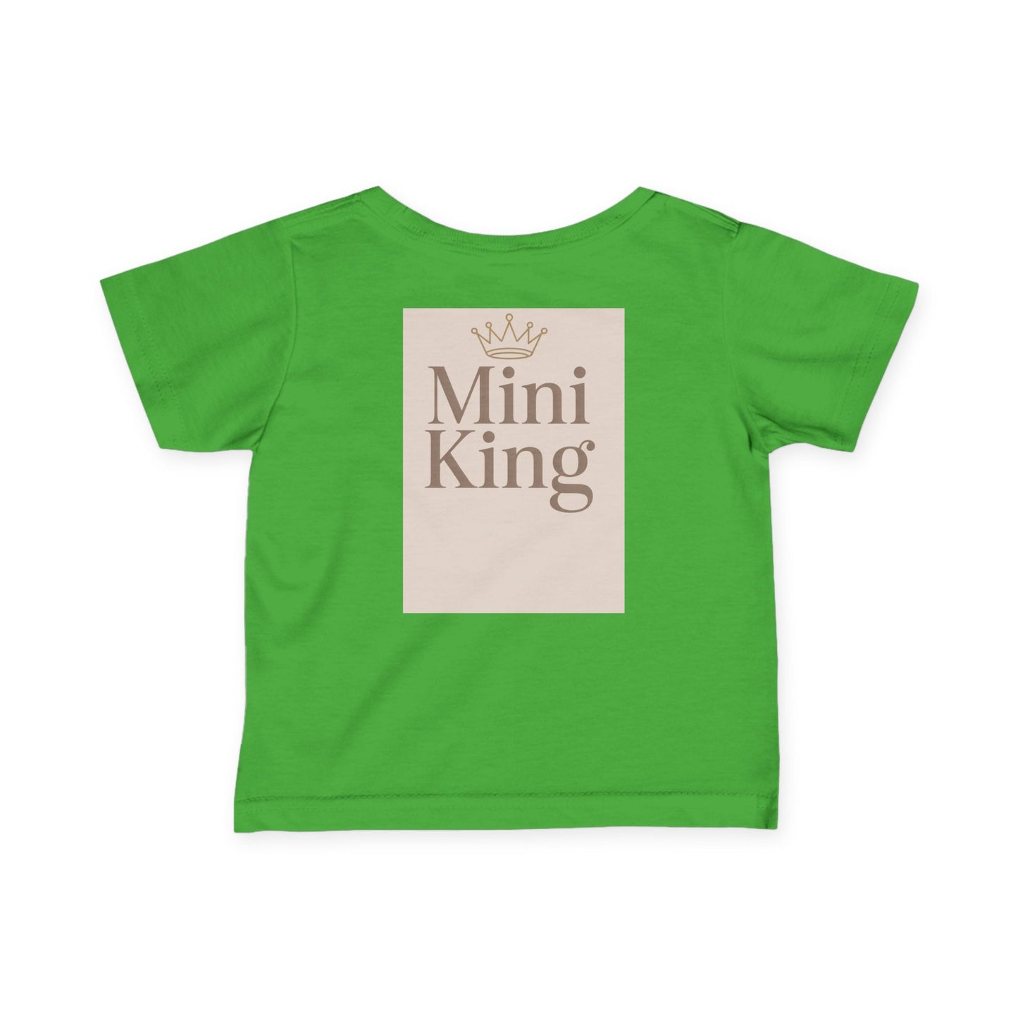 Infant Tee – "Mini King" Neutral Baby Shirt with Crown Graphic